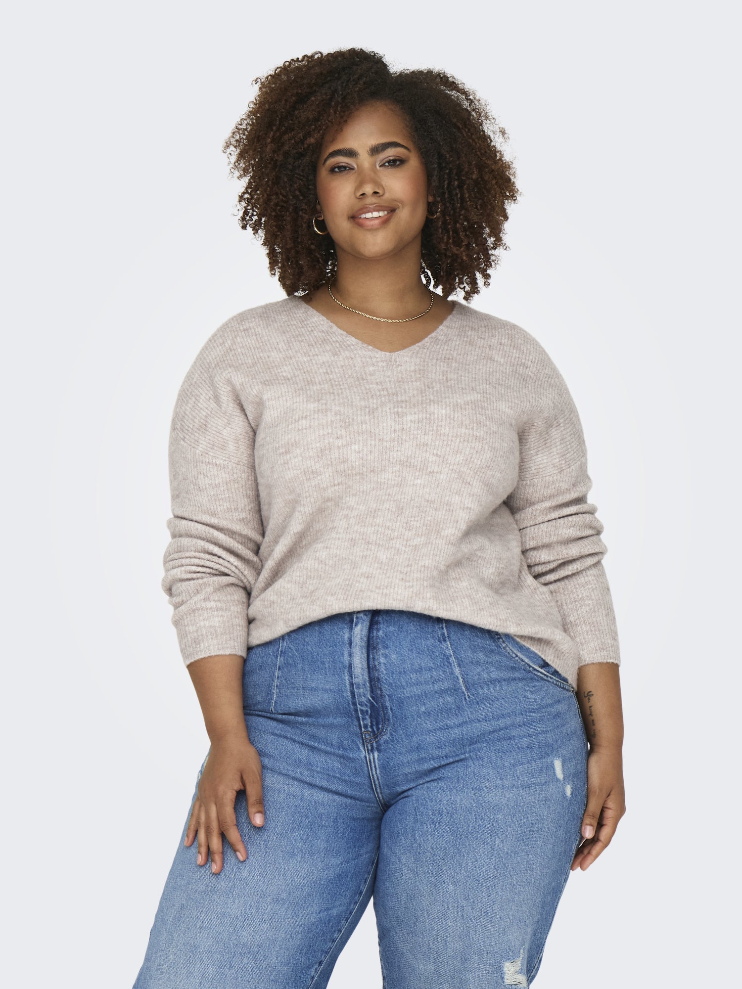 ONLY Carmakoma Pullover beige