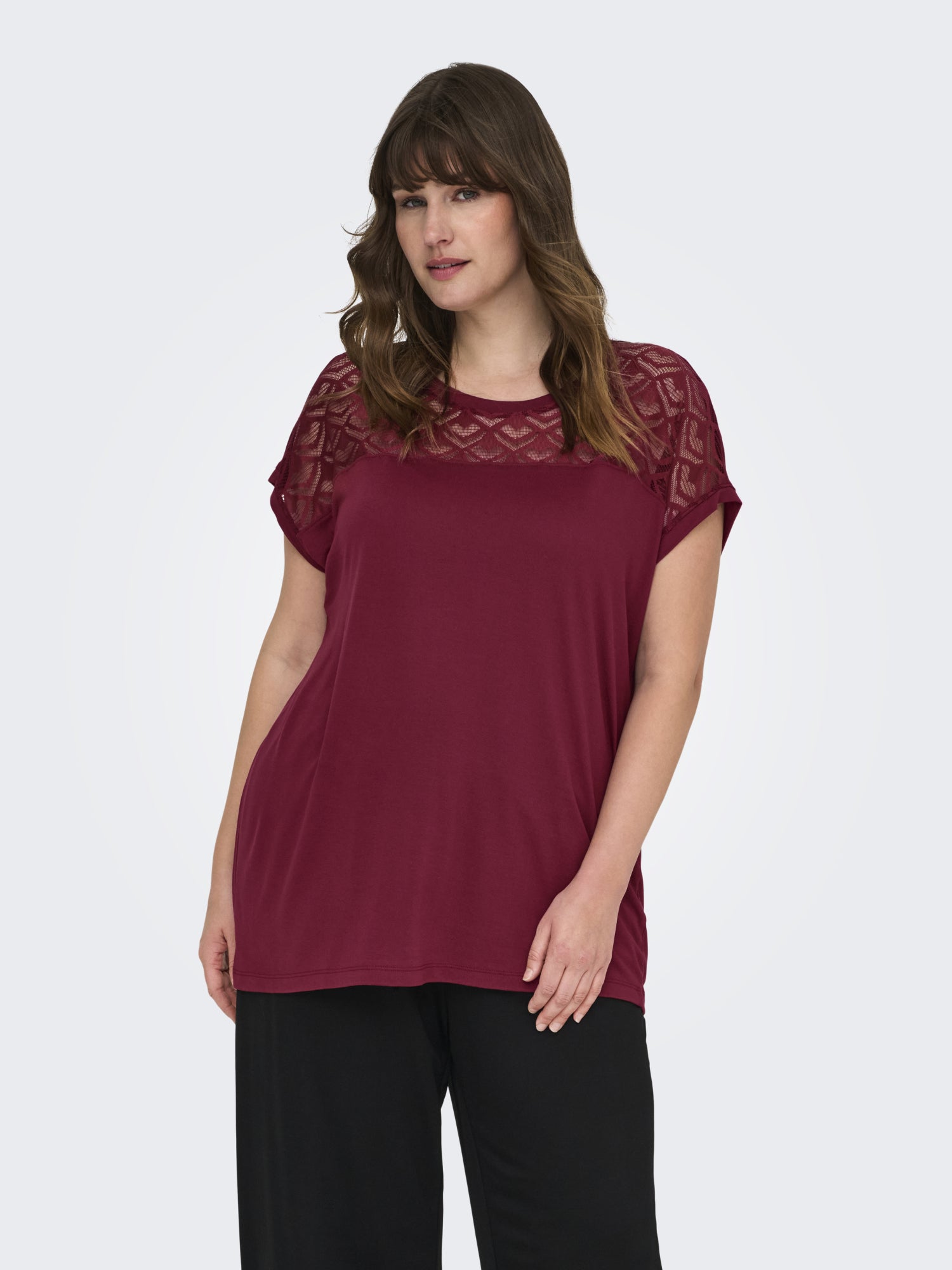 ONLY Carmakoma T-Shirts dunkelrot