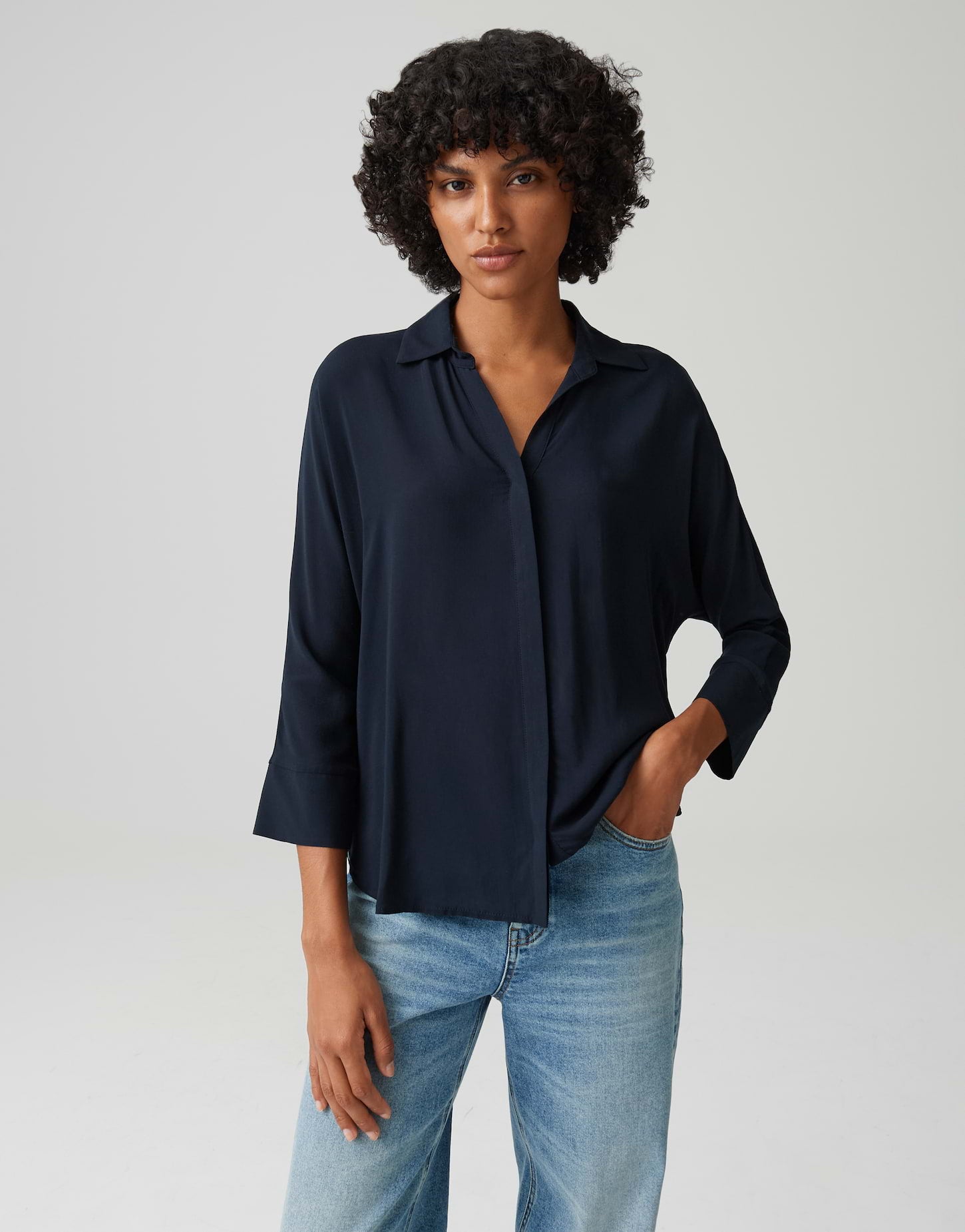 OPUS Hemdblusen dunkelblau