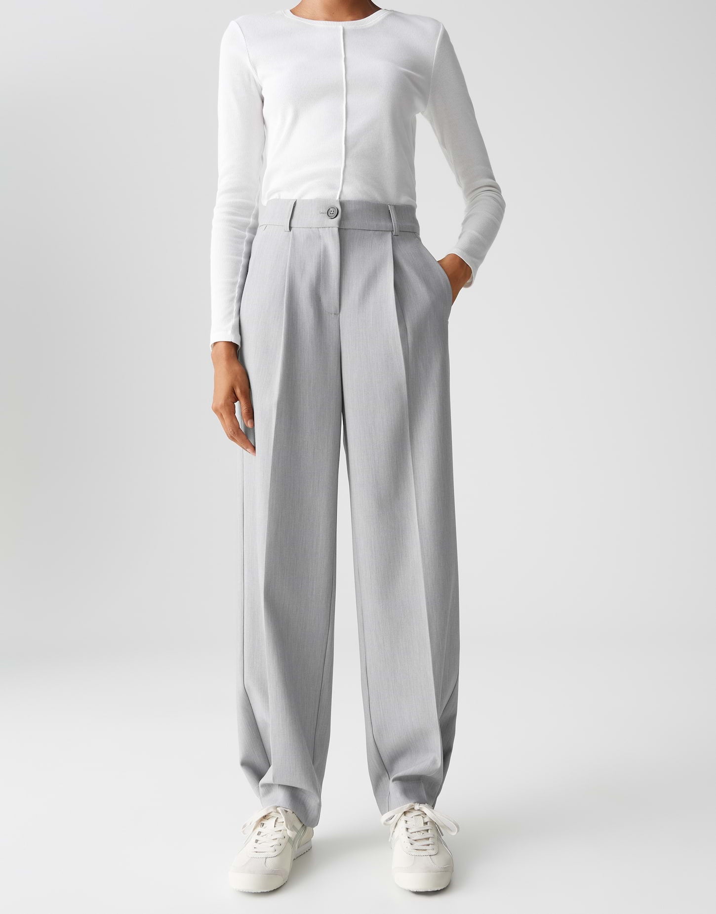 OPUS Businesshosen  hellgrau