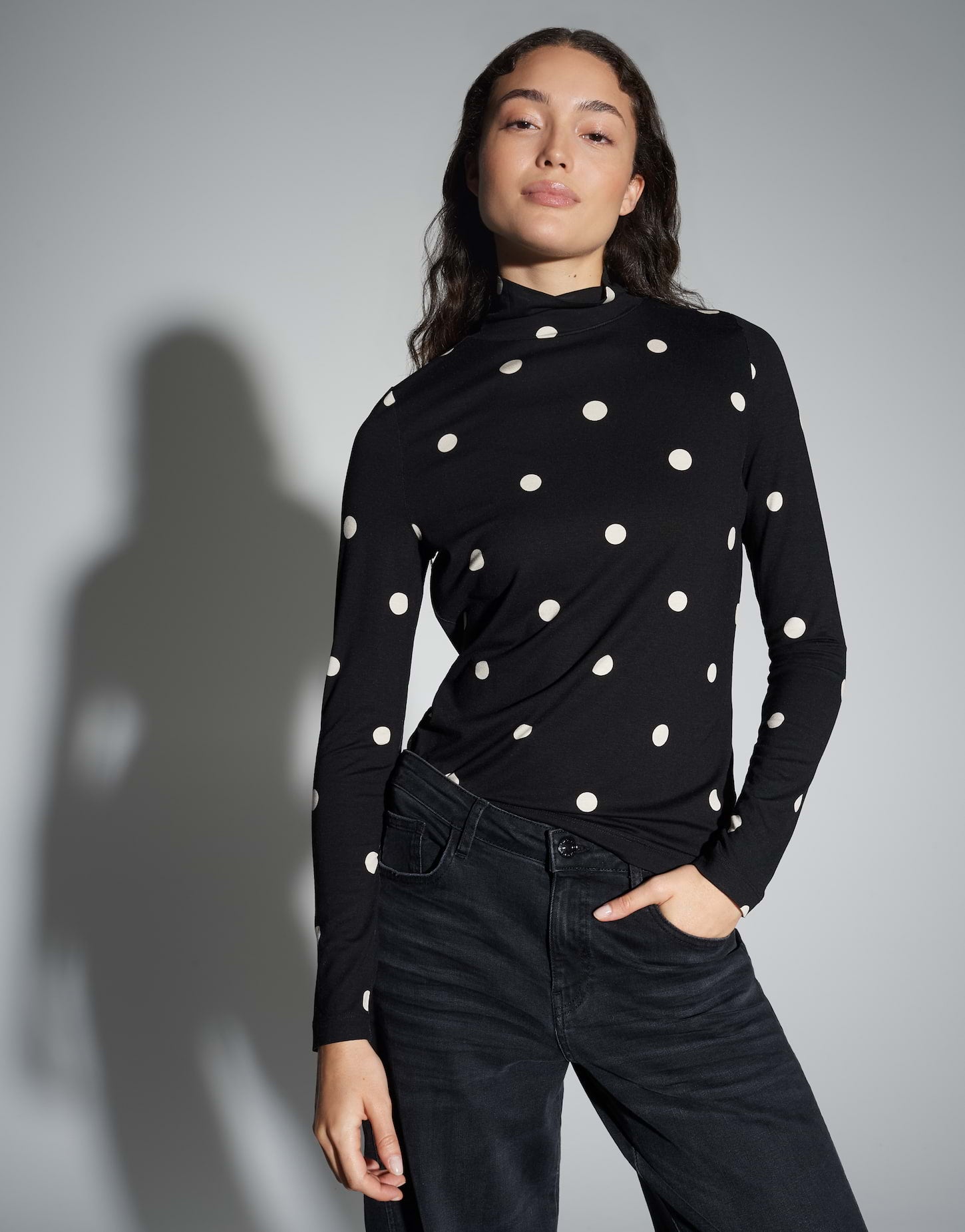 OPUS Langarmshirts schwarz