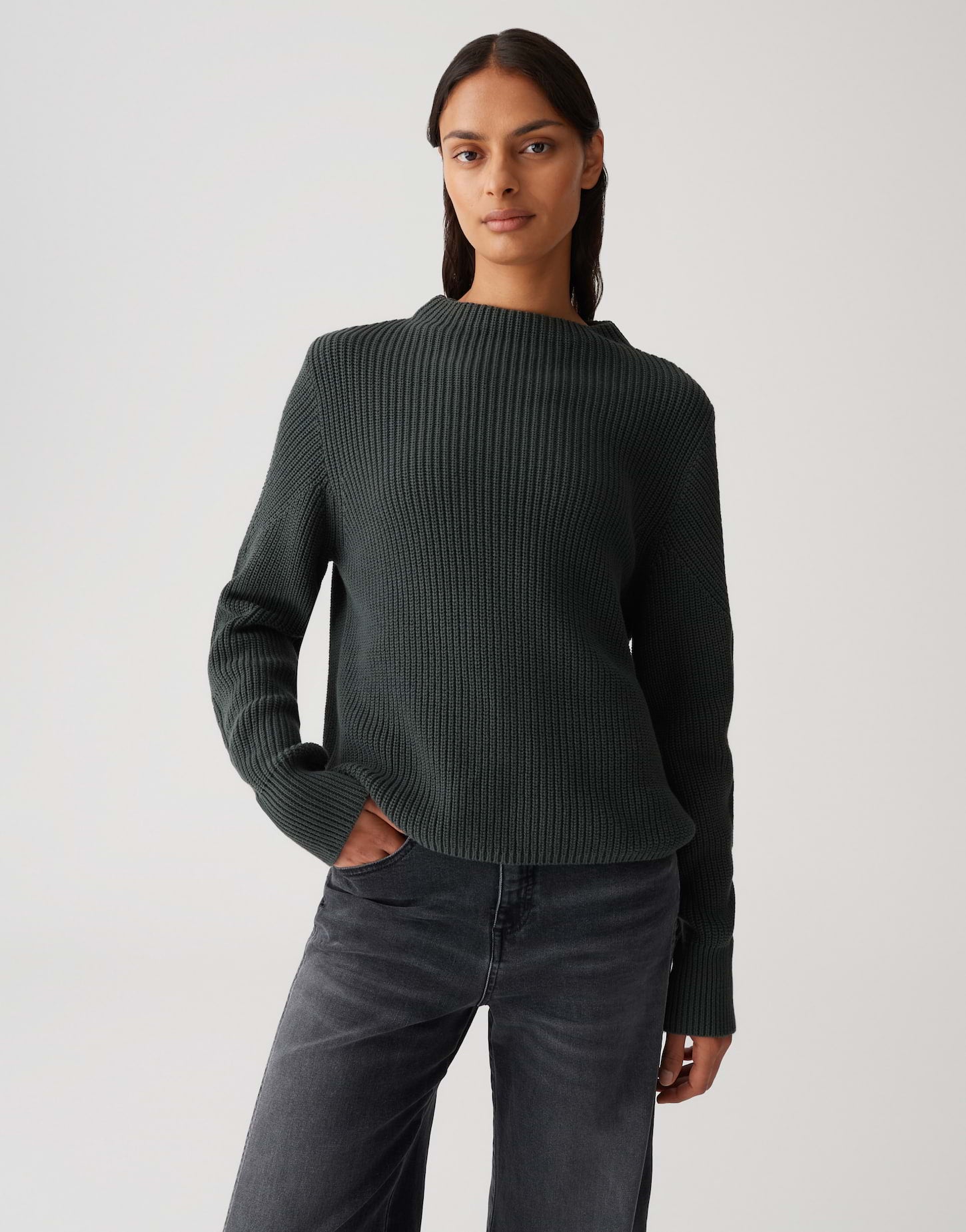 OPUS Pullover  dunkelgrün