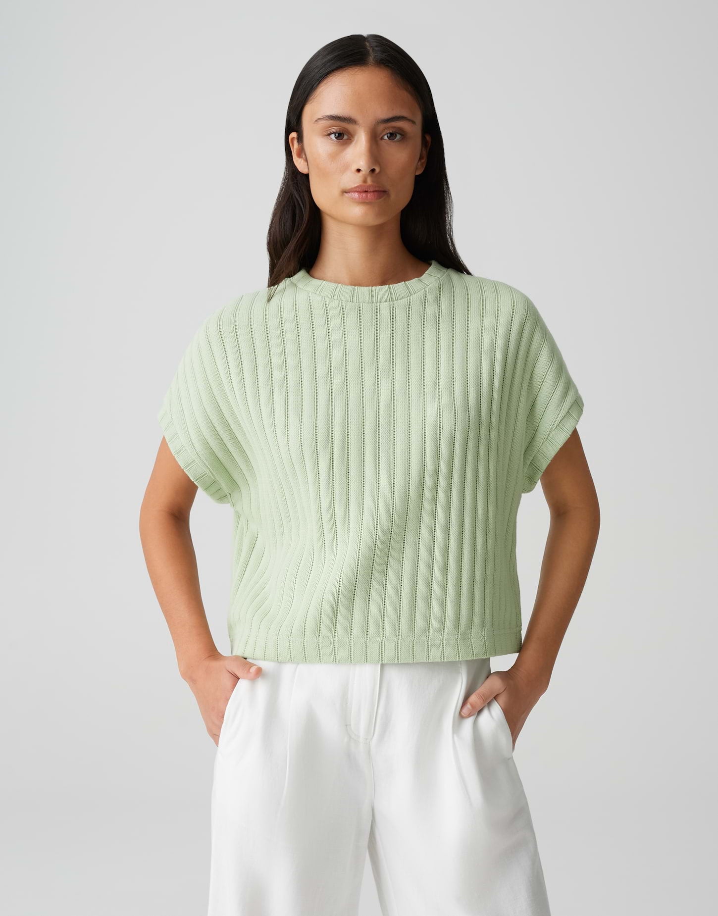 OPUS T-Shirts hellgrün