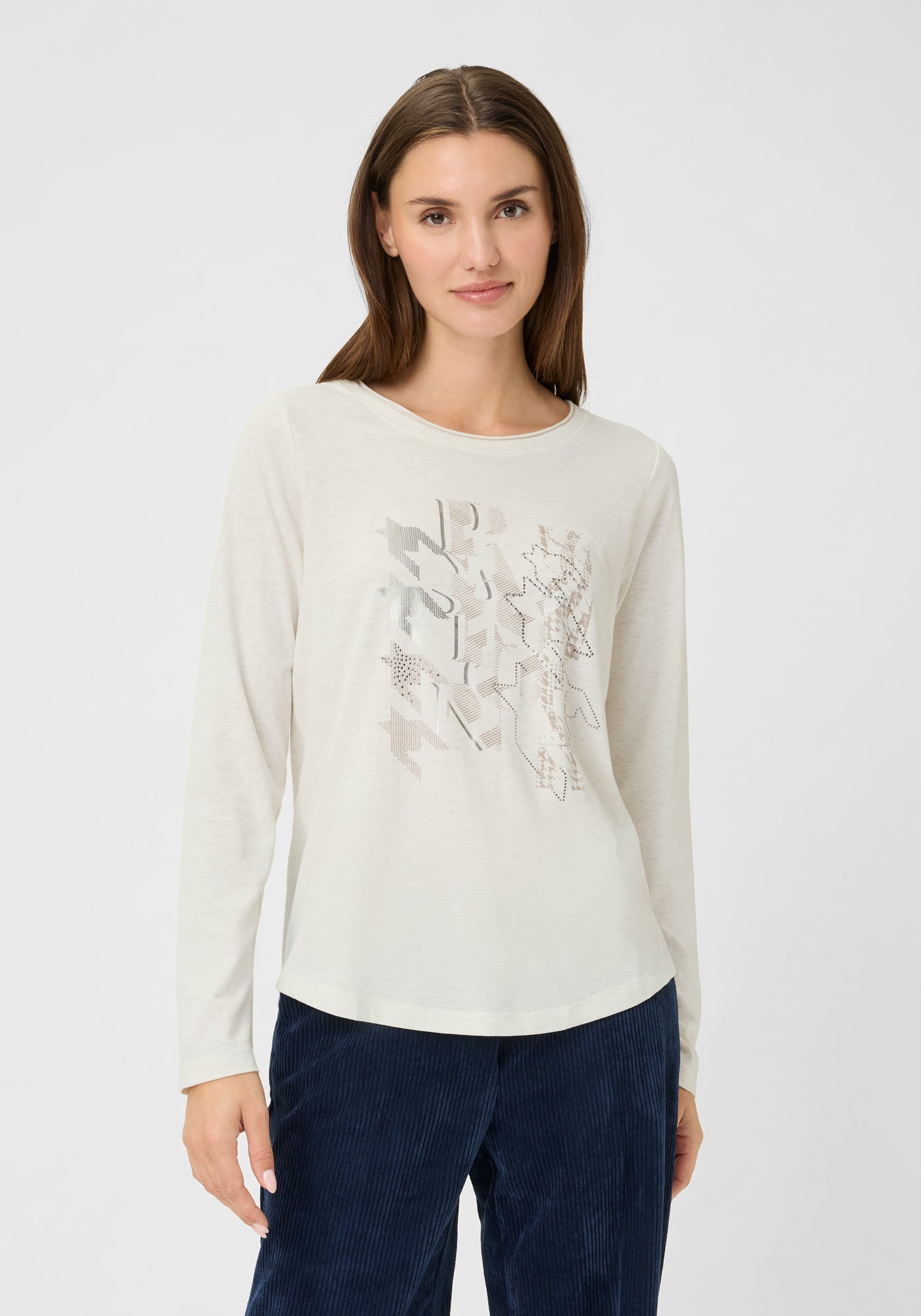 Olsen Langarmshirts  beige