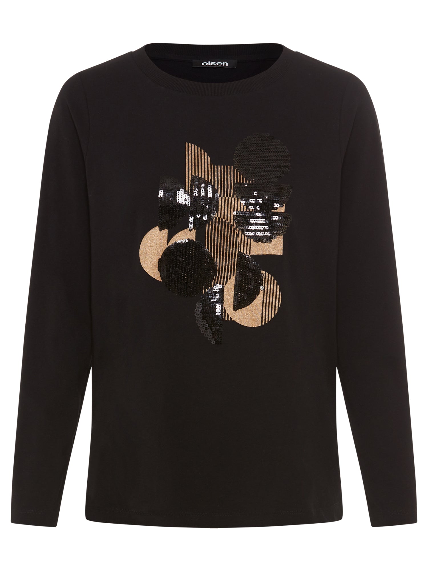 Olsen Langarmshirts schwarz