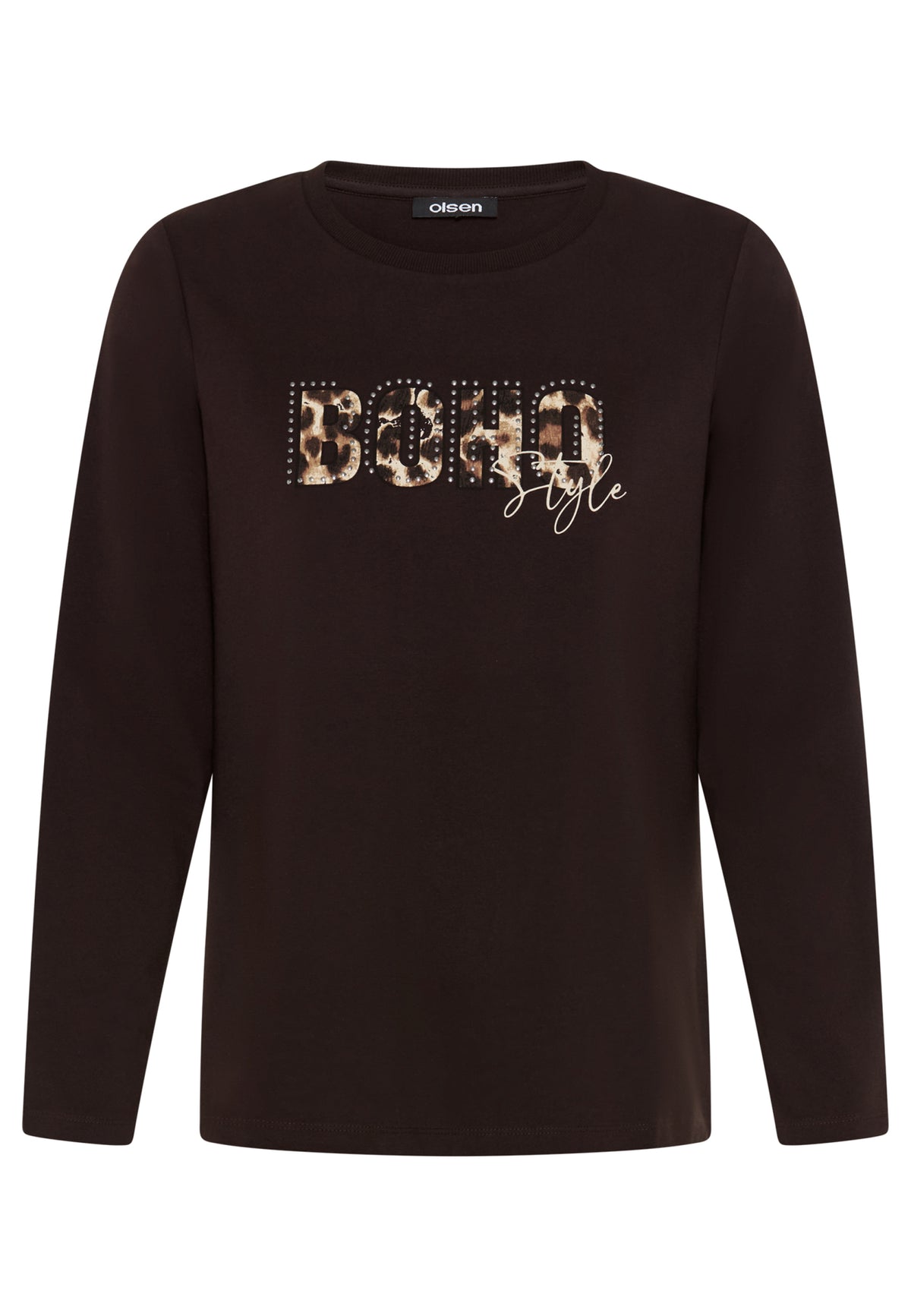 Olsen Langarmshirts braun