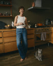 Opus PANTS Relaxed, Weit blau
