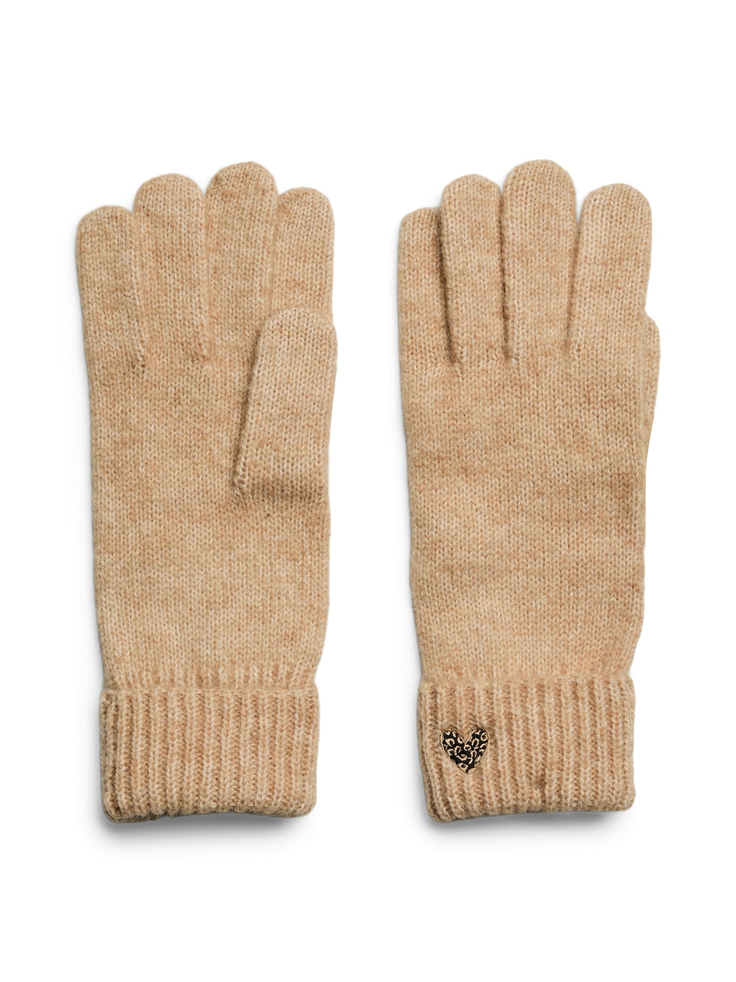 Pieces Handschuhe beige