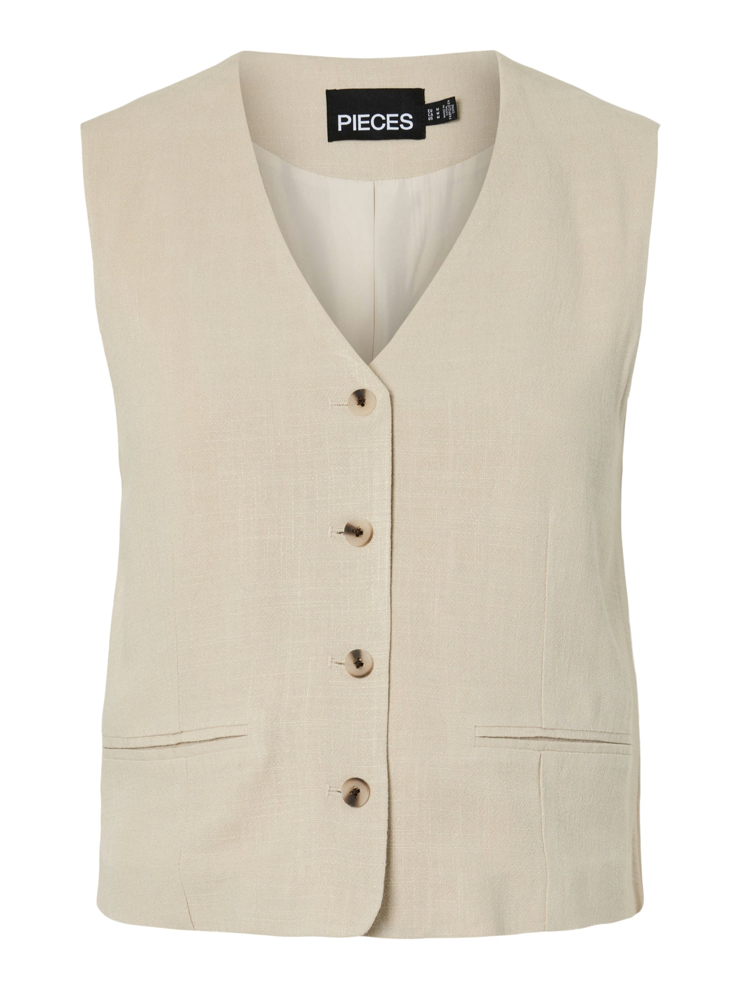 Pieces Blazer silber