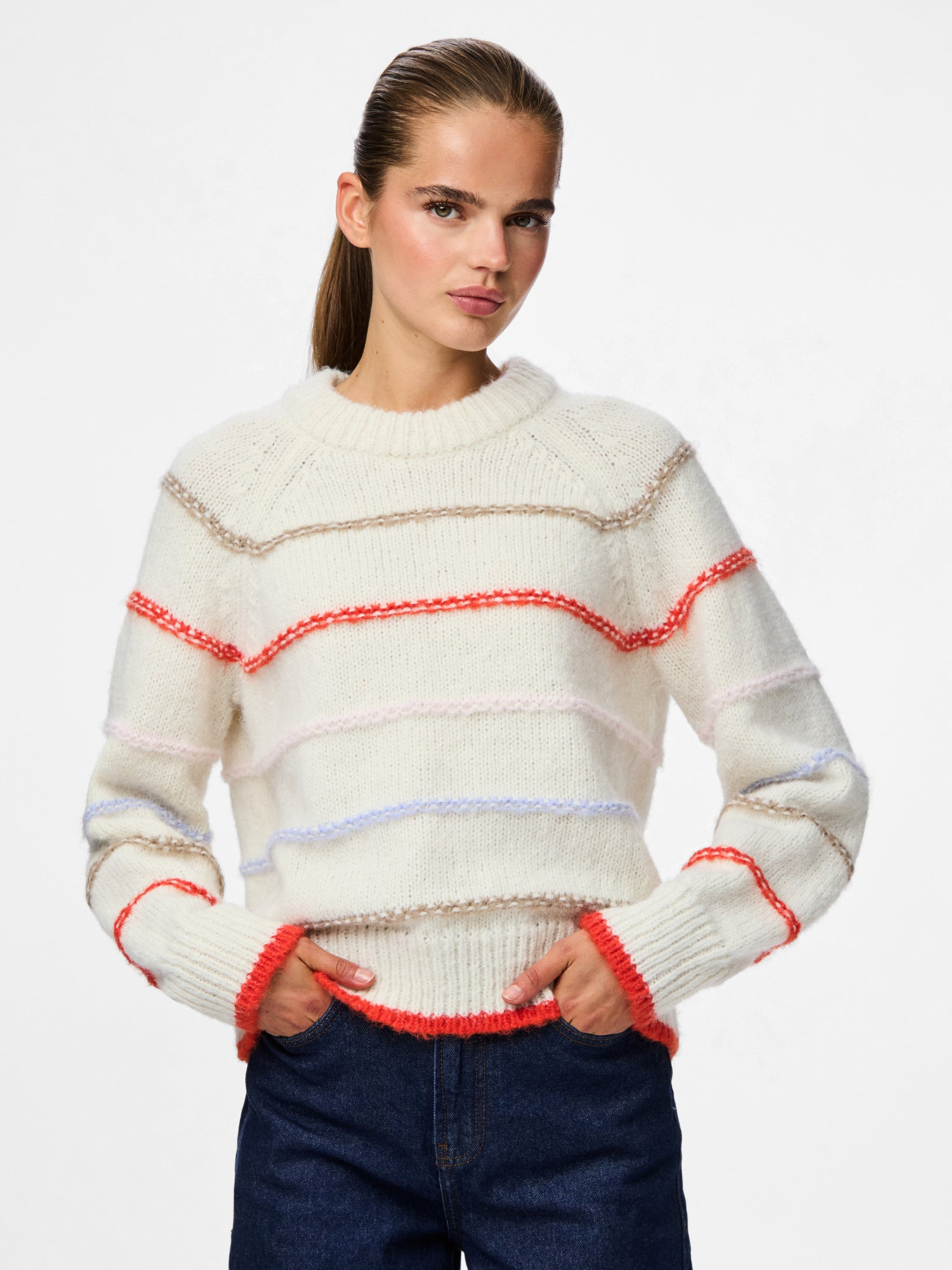 Pieces Pullover  beige