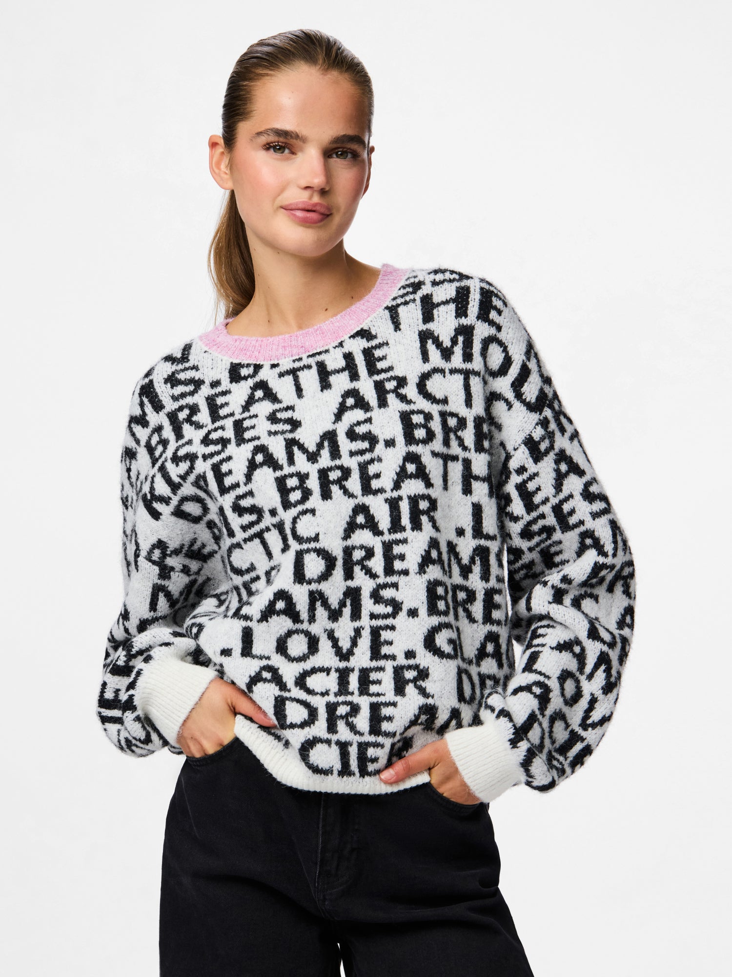 Pieces Pullover  hellgrau