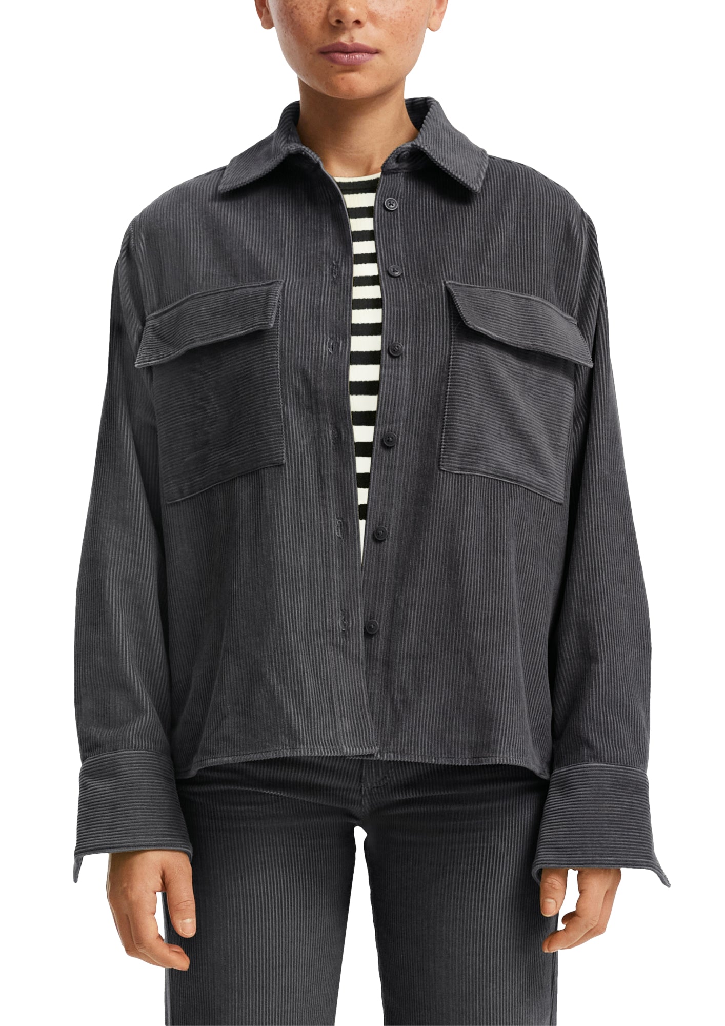 Q/S by s.Oliver Blusen grau