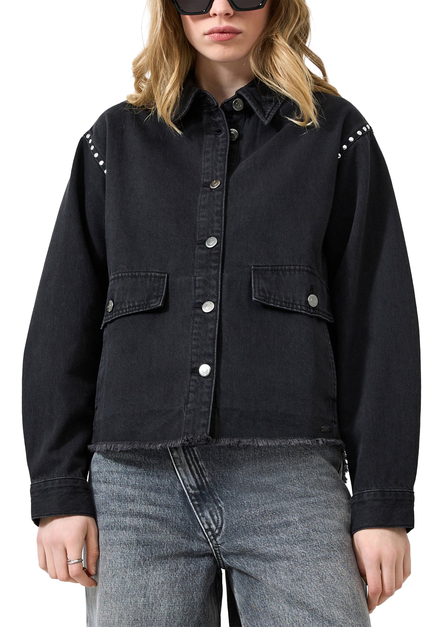 Q/S by s.Oliver Jeansjacken schwarz