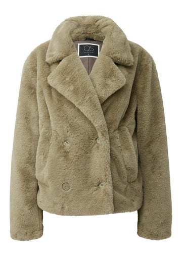 Jacke in Felloptik
