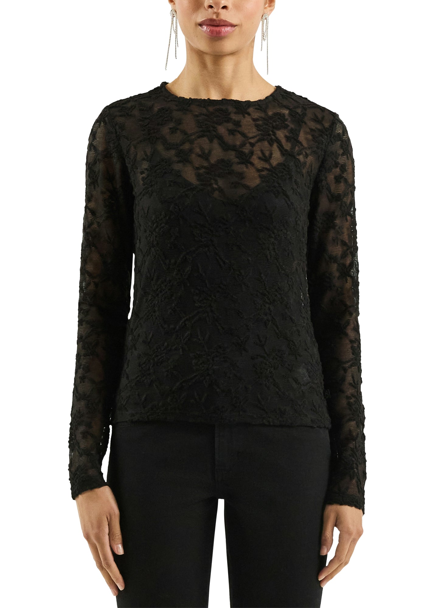 Q/S by s.Oliver Langarmshirts schwarz