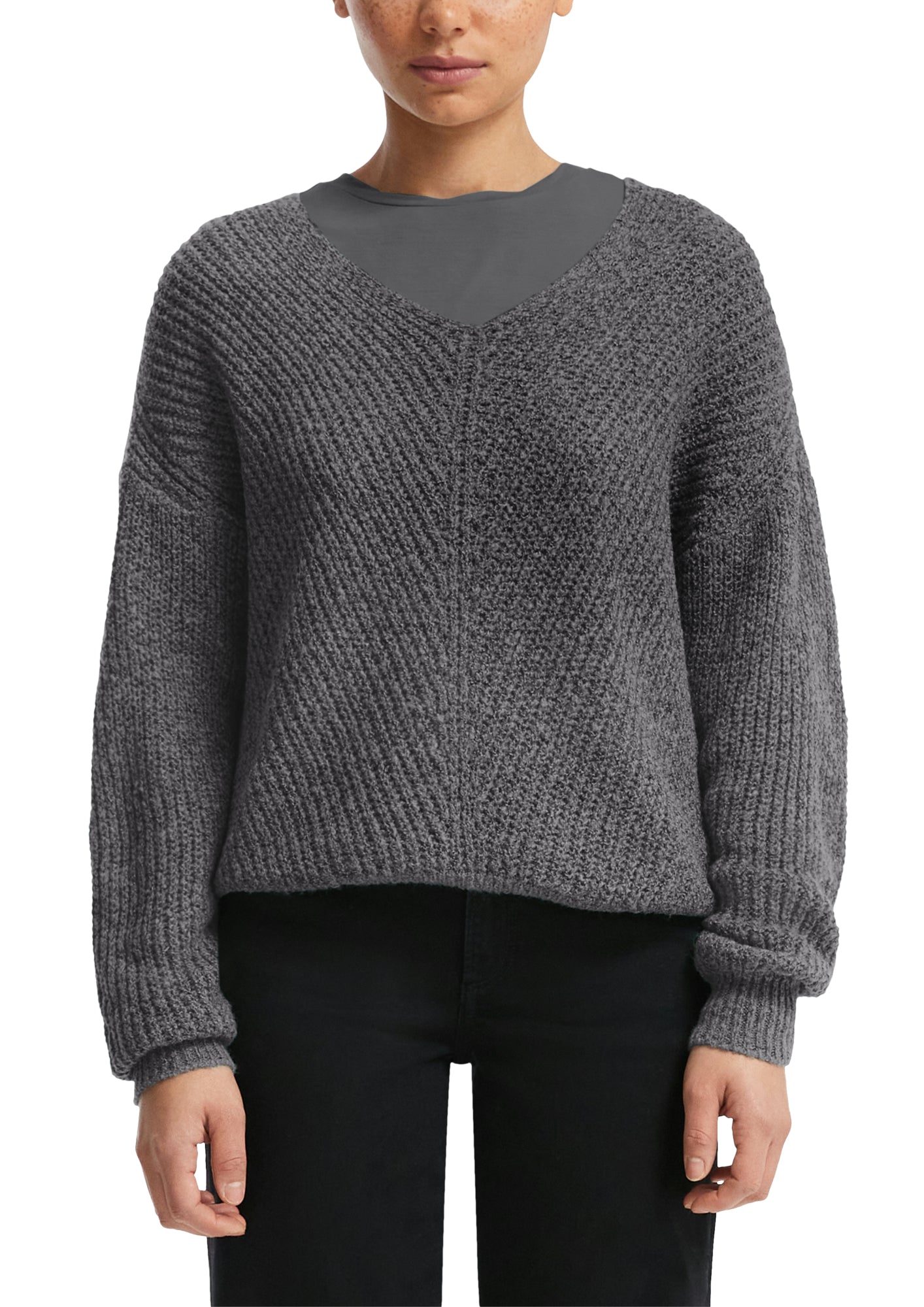 Q/S by s.Oliver Pullover  dunkelgrau