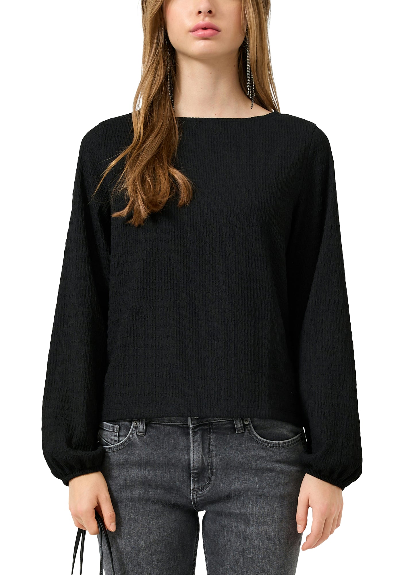 Q/S by s.Oliver Langarmshirts schwarz
