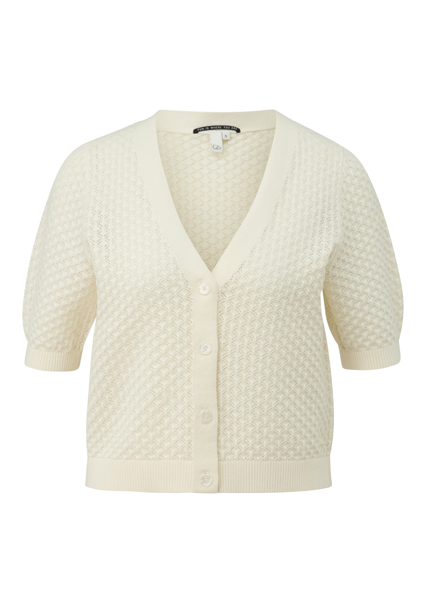 Q/S by s.Oliver Strickjacken creme