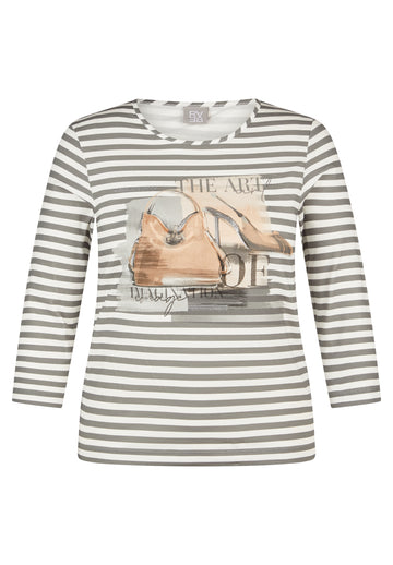 3/4-Shirt mit Frontprint