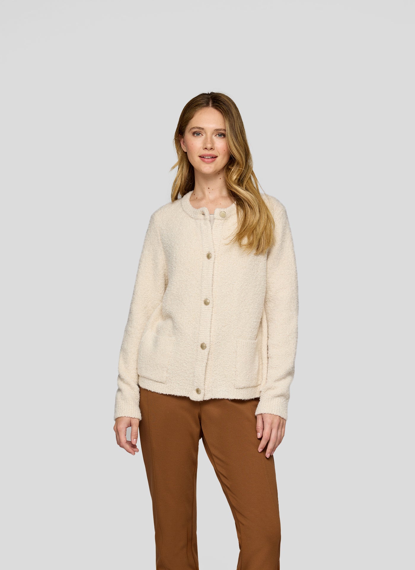 Rabe Strickjacken hellbraun