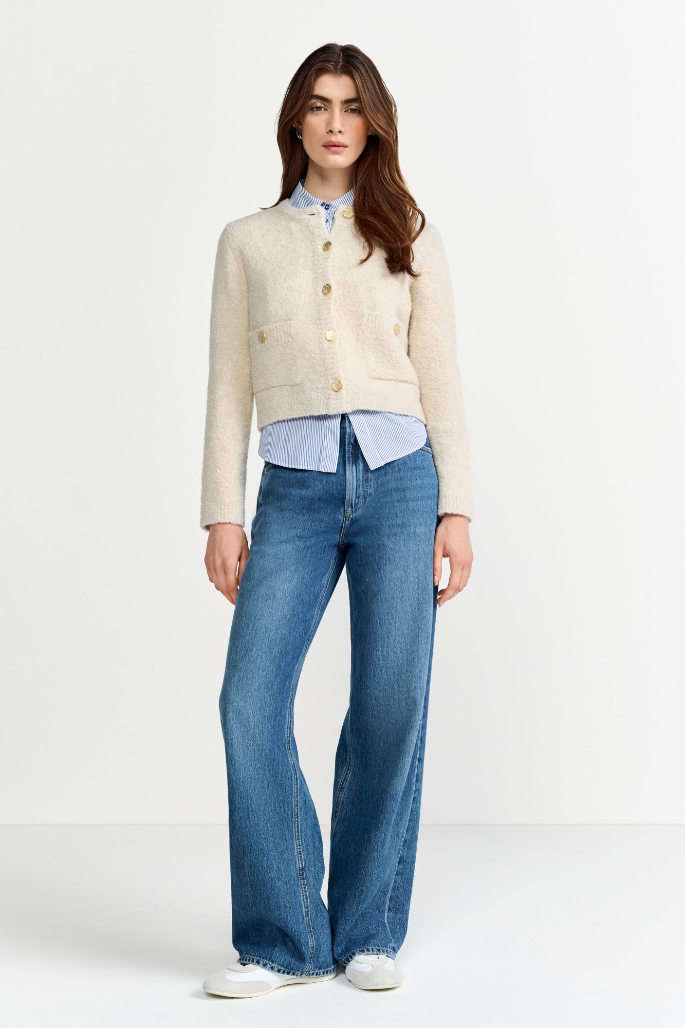 Rich & Royal Strickjacken creme