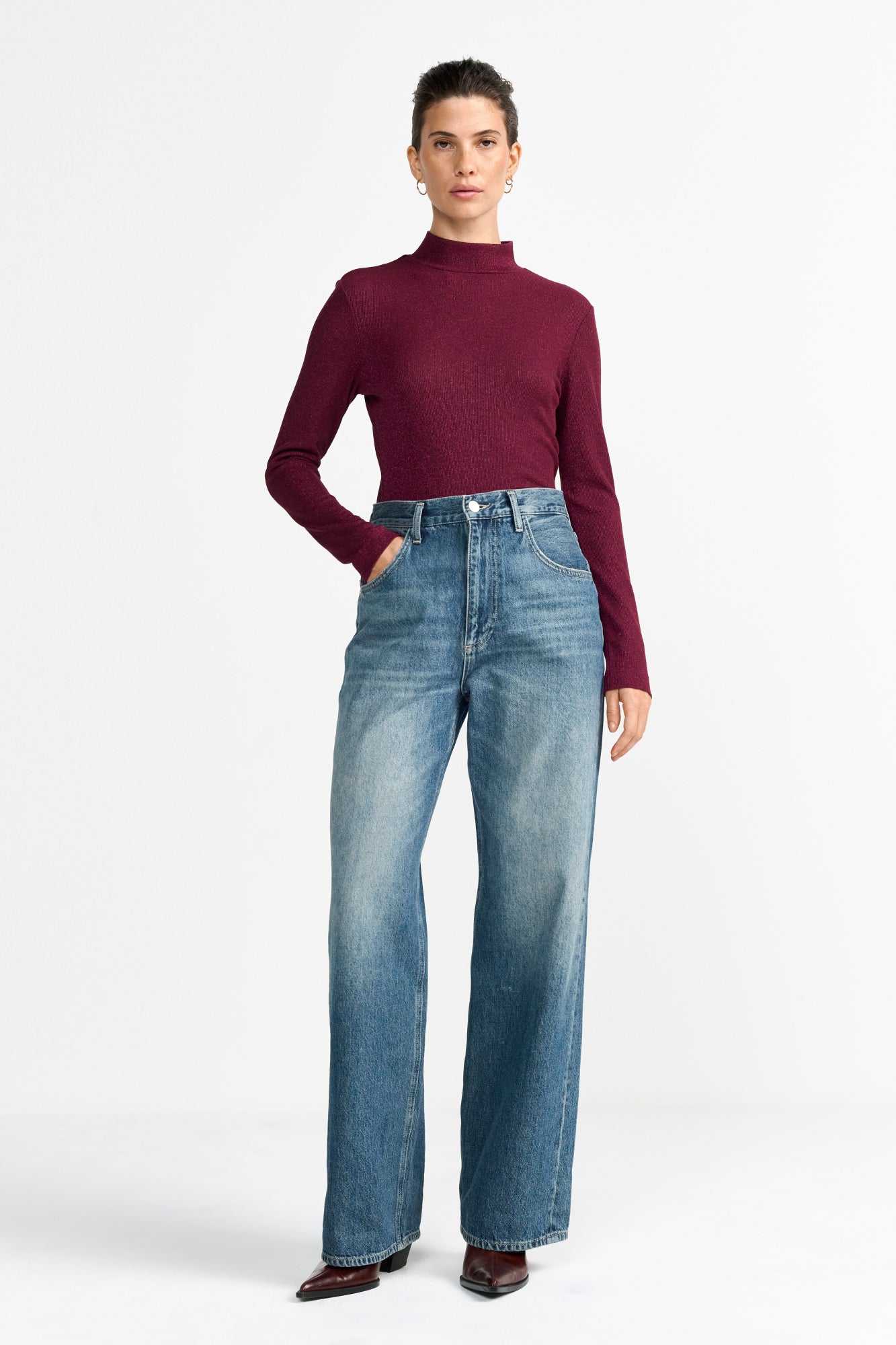 Rich & Royal Langarmshirts bordeaux