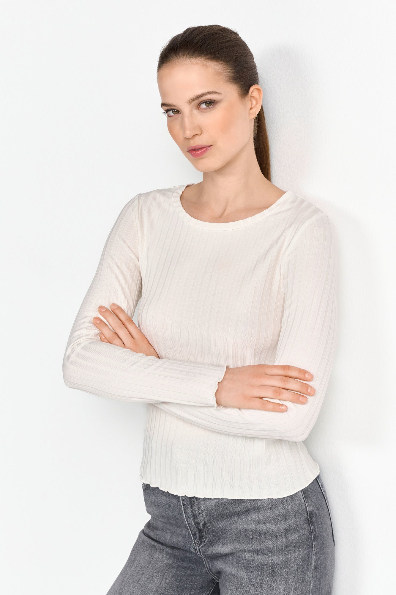 Rich & Royal Langarmshirts creme