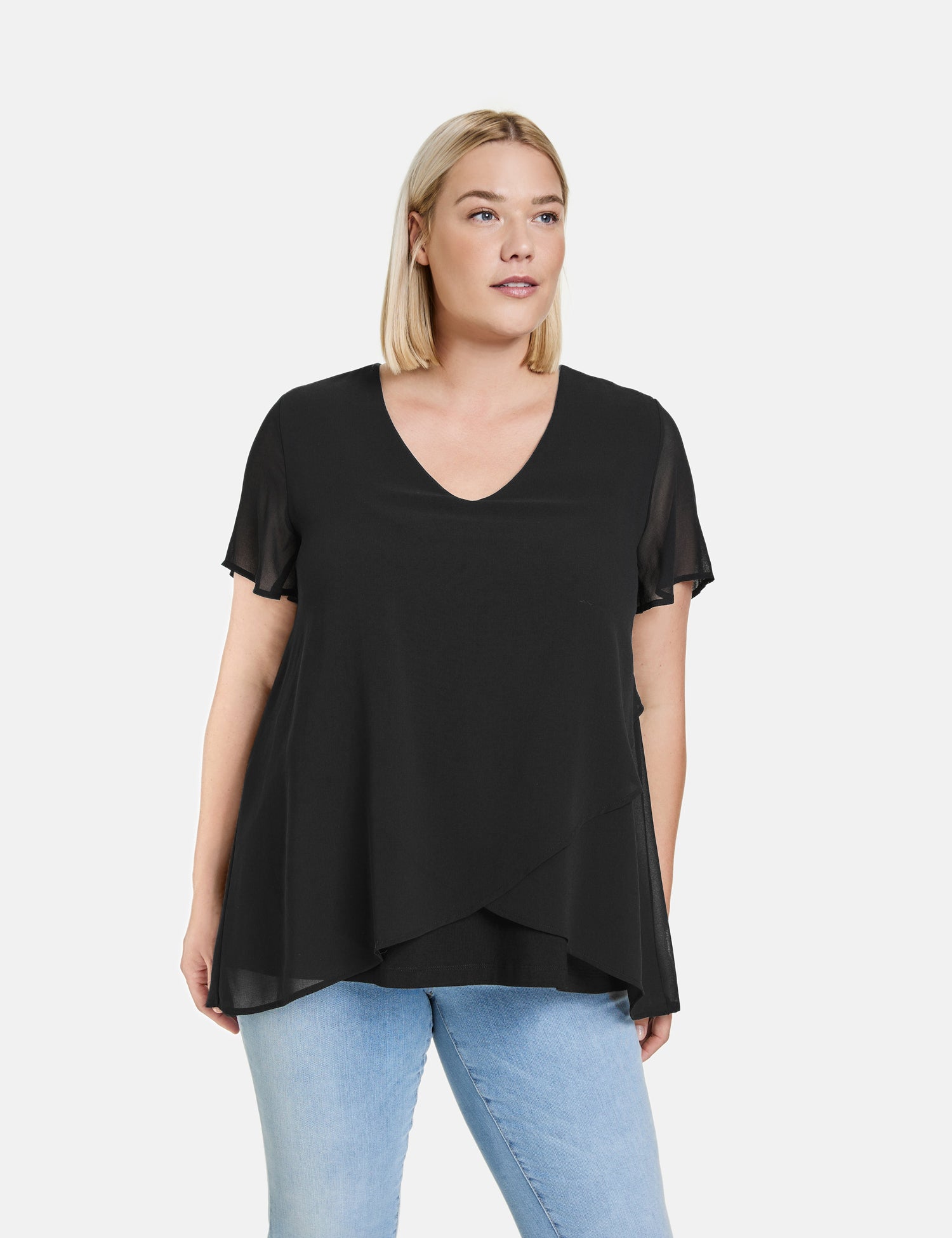 Samoon T-Shirts schwarz
