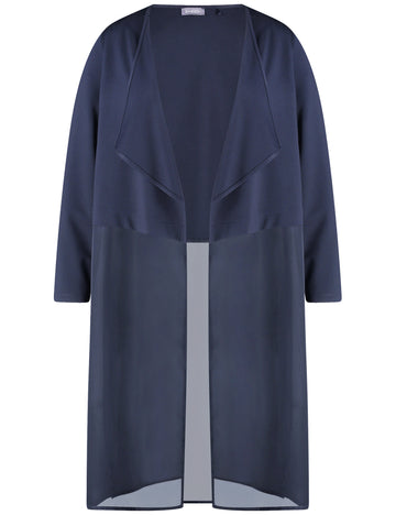 Longjacke mit Chiffon-Patch