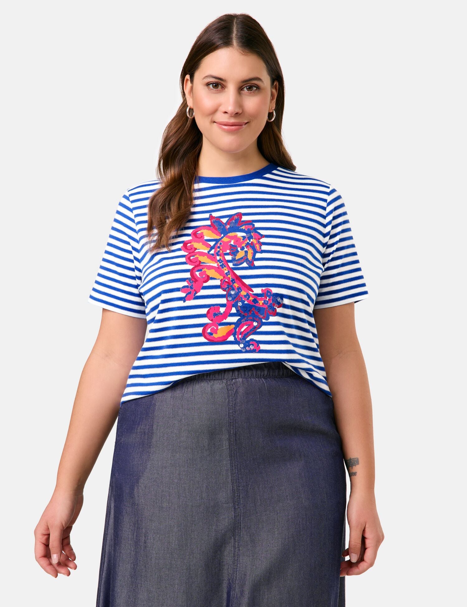 Samoon T-Shirts blau