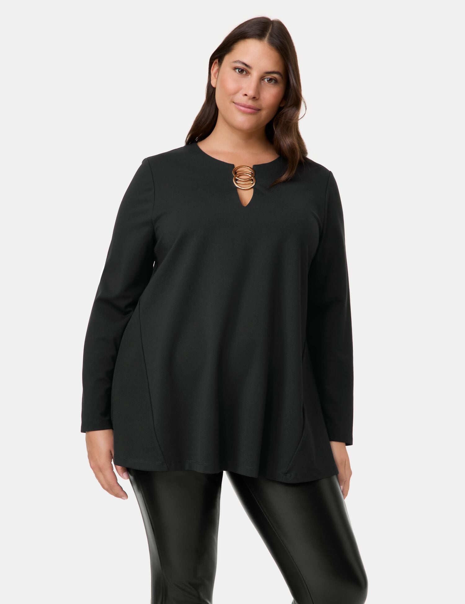 Samoon Blusen schwarz