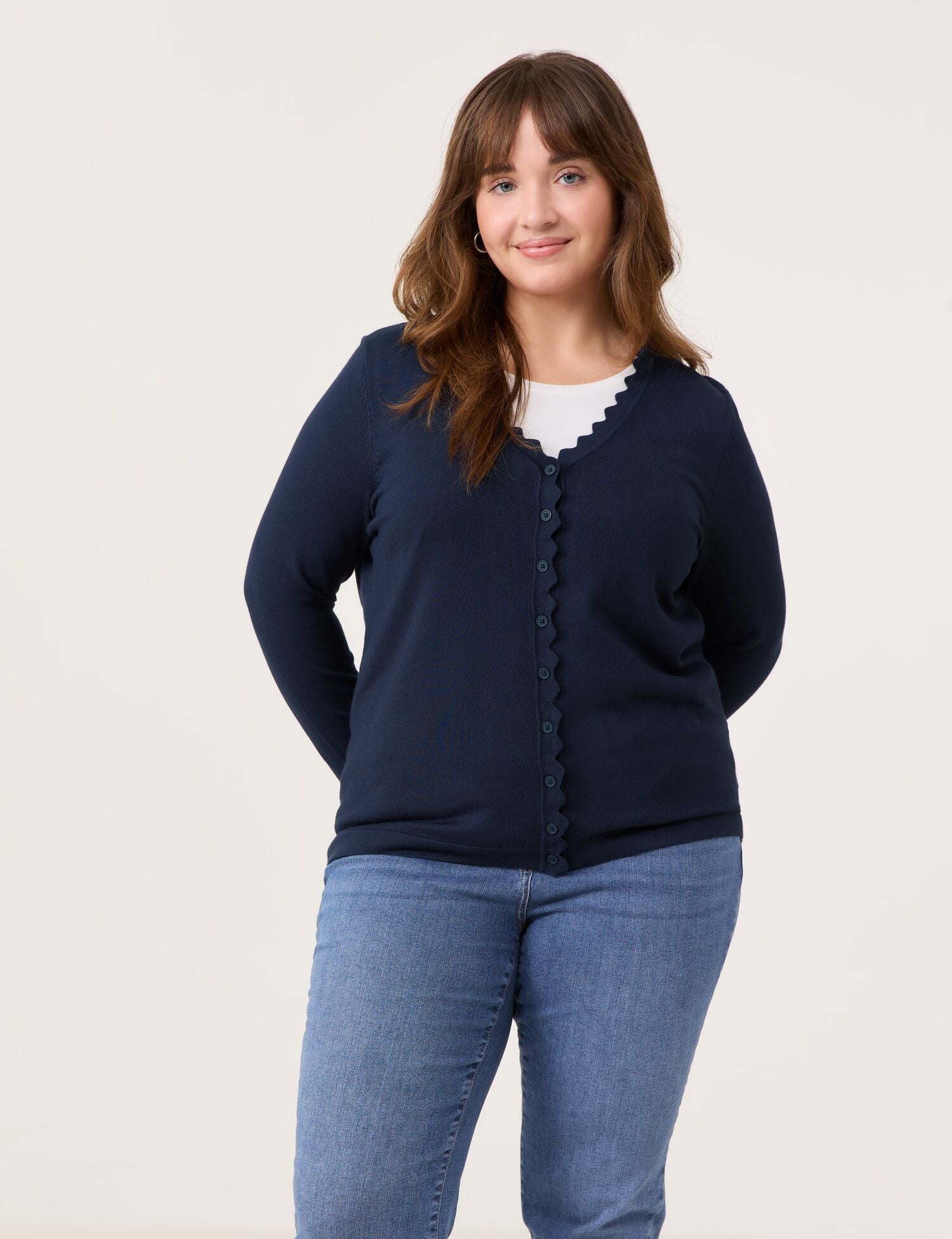 Samoon Strickjacken dunkelblau