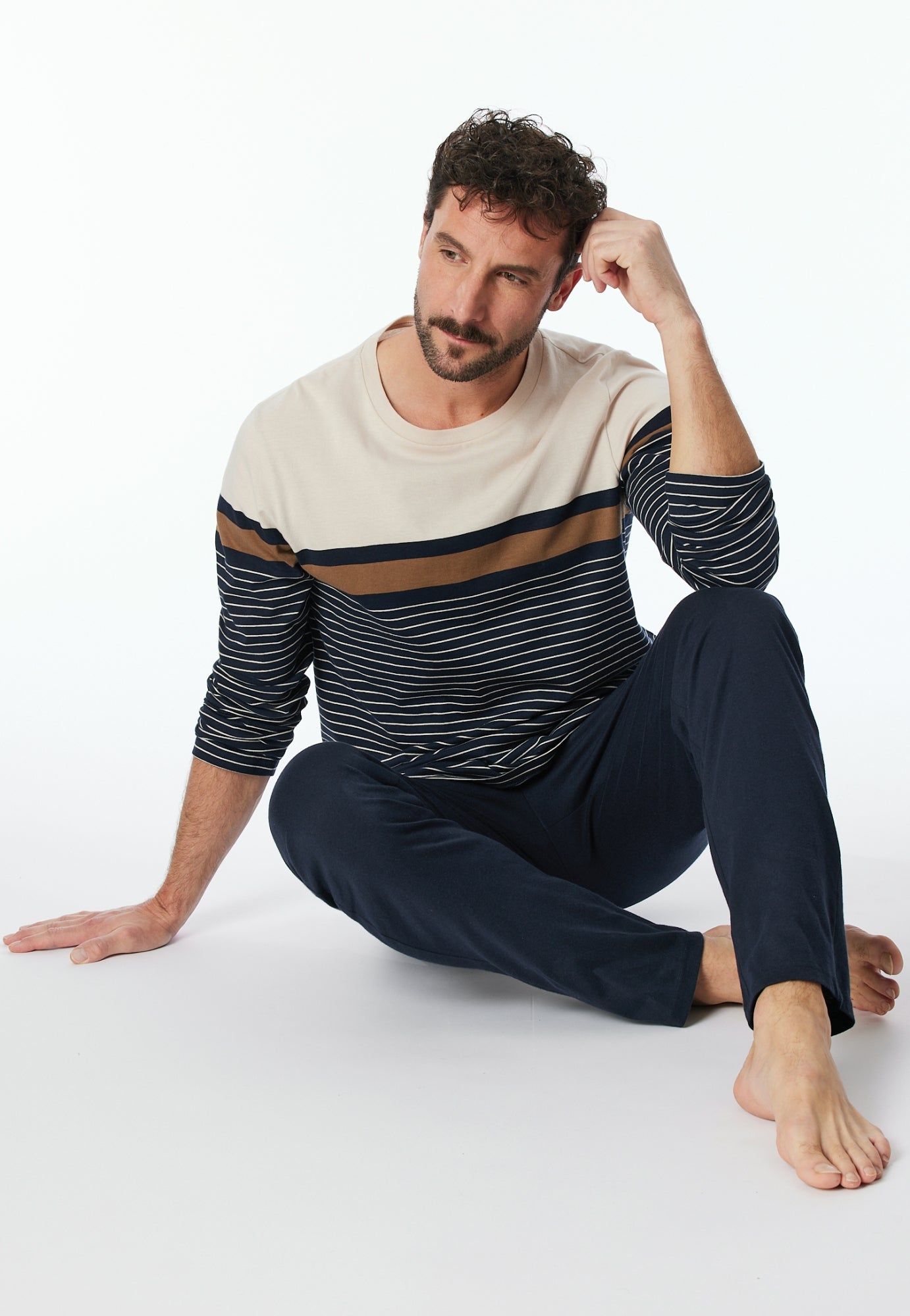 Schiesser Schlafanzüge  dunkelblau