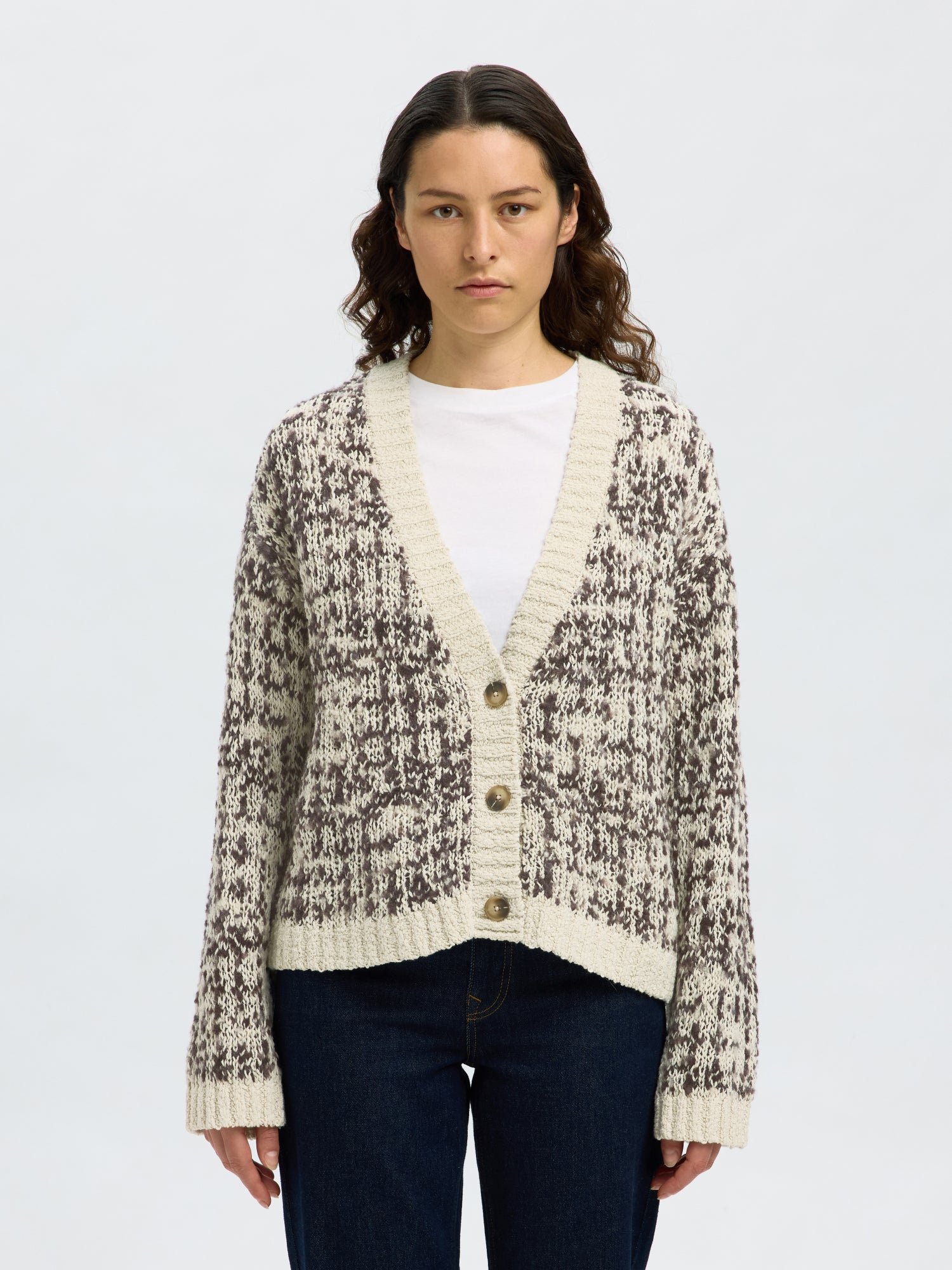 Selected femme Strickjacken beige