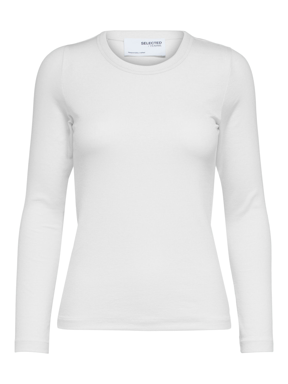 Selected femme Langarmshirts weiß