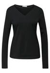 Street One Langarmshirts  schwarz