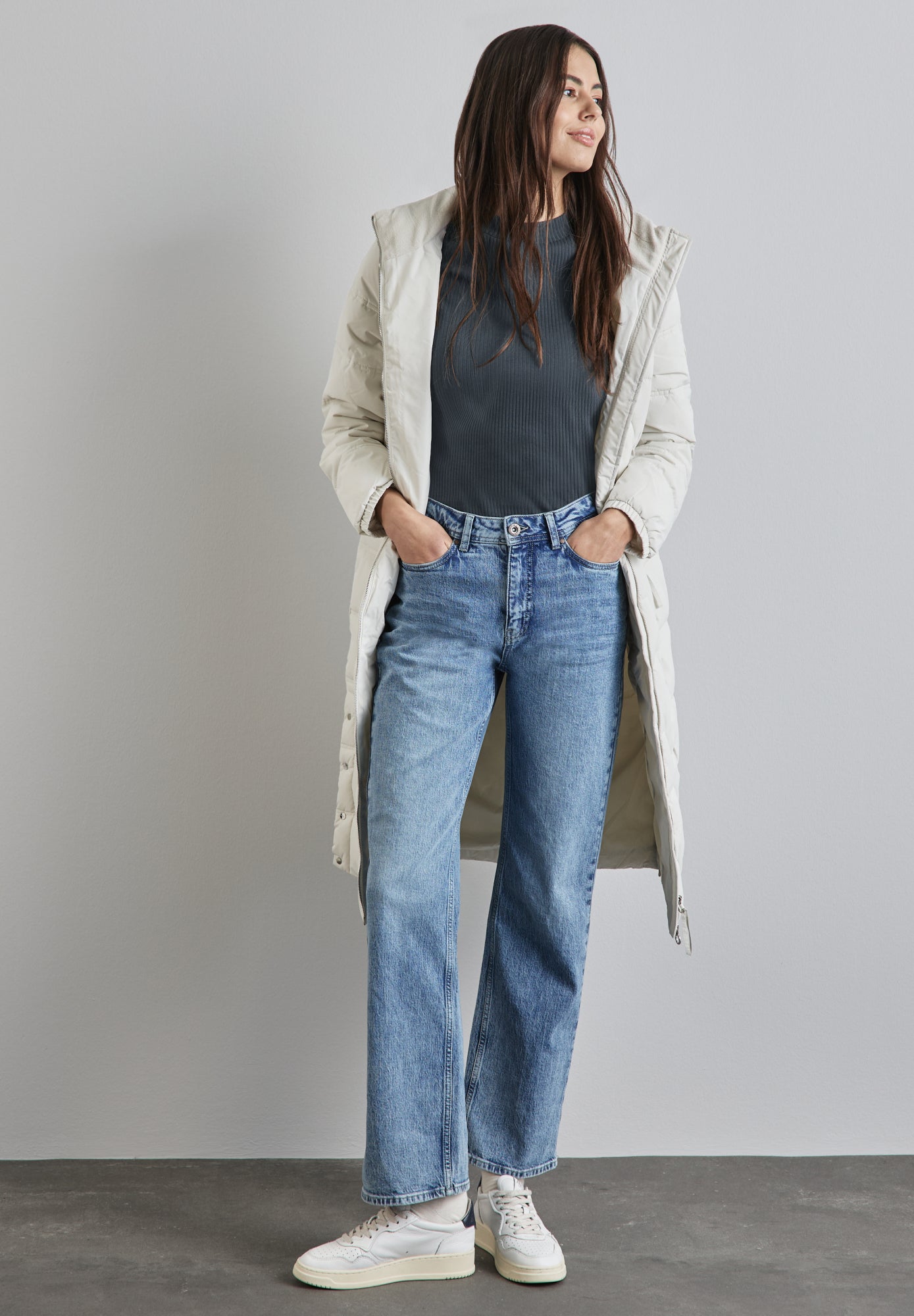 Street One Langarmshirts dunkelgrün