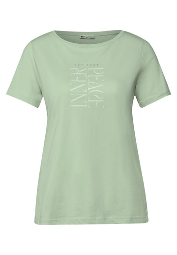 T-Shirt mit Wording Print