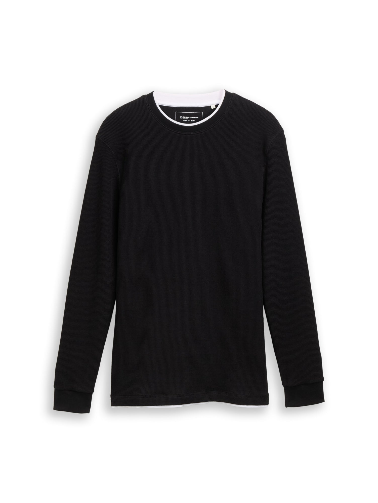 Tom Tailor Denim Langarmshirts schwarz