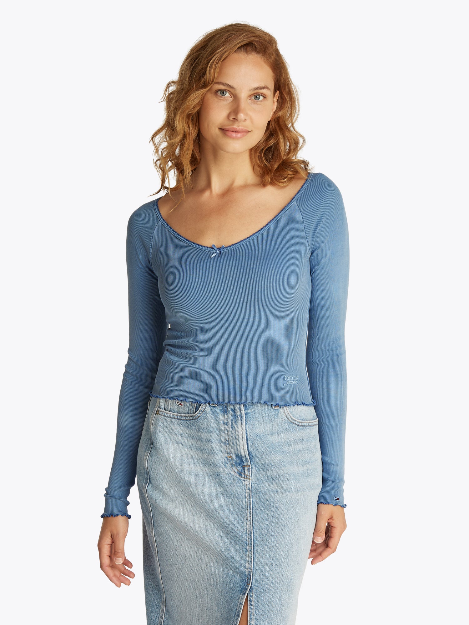 Tommy Jeans Langarmshirts blau