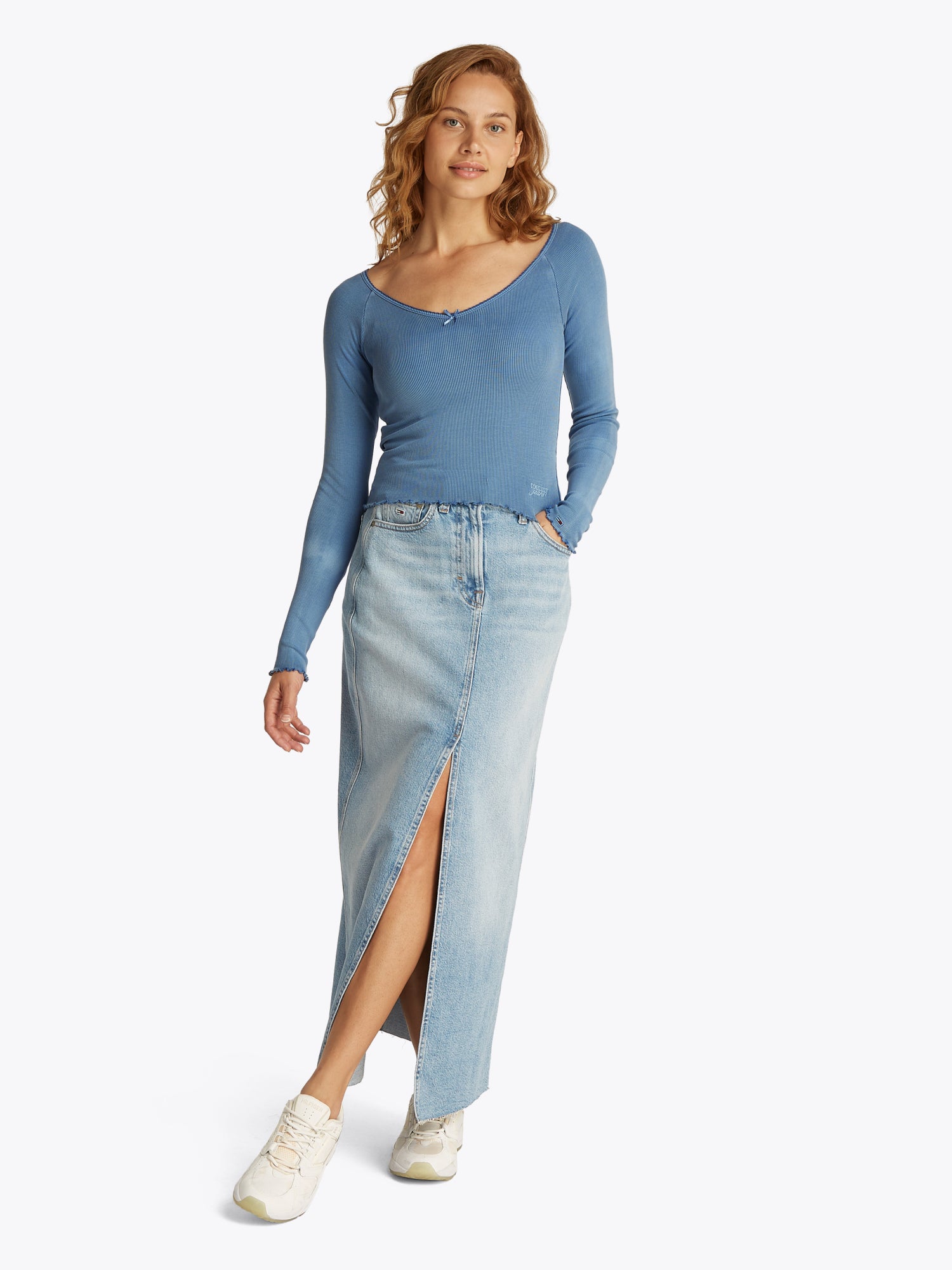 Tommy Jeans Langarmshirts blau