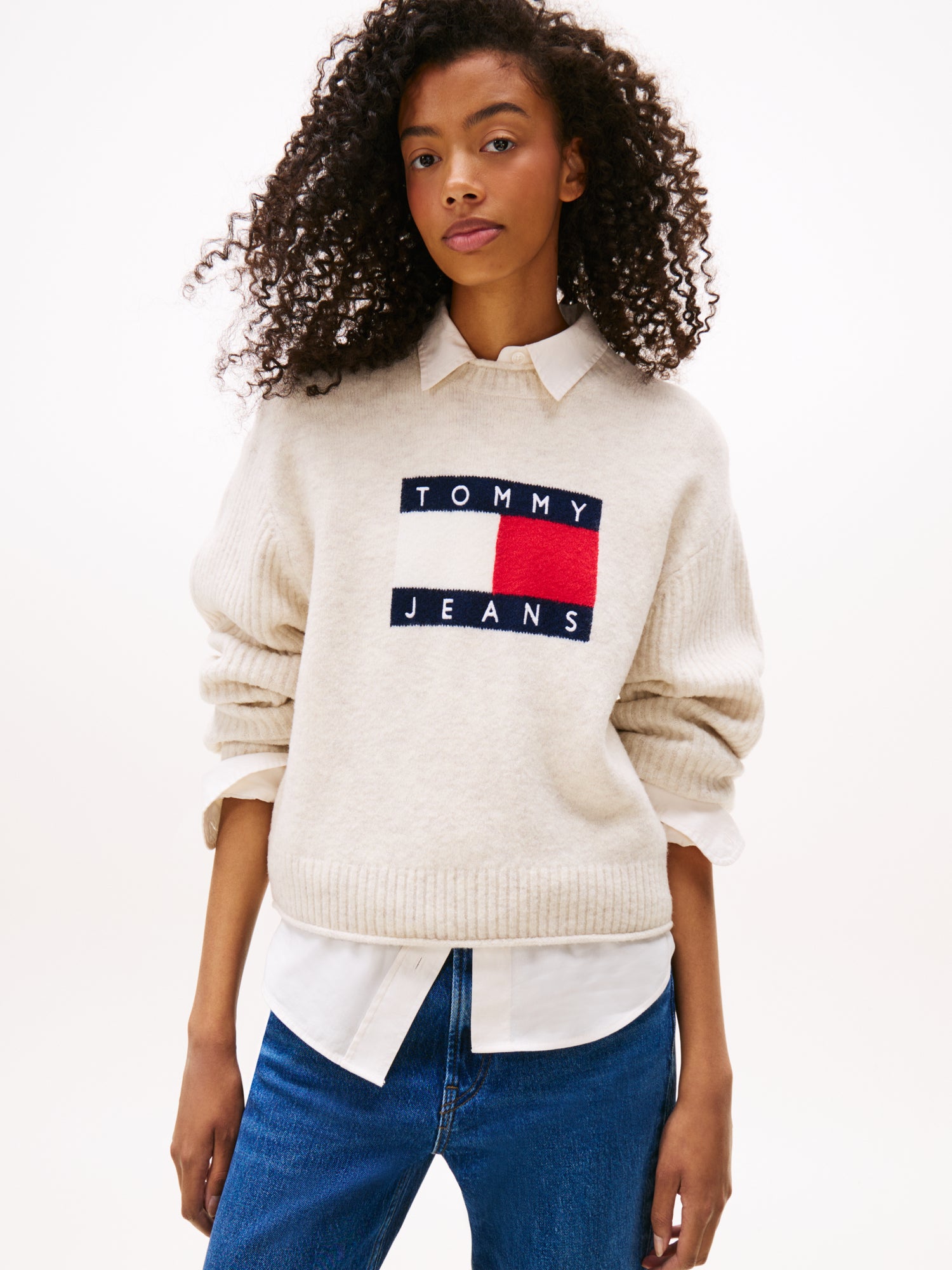 Tommy Jeans Pullover creme
