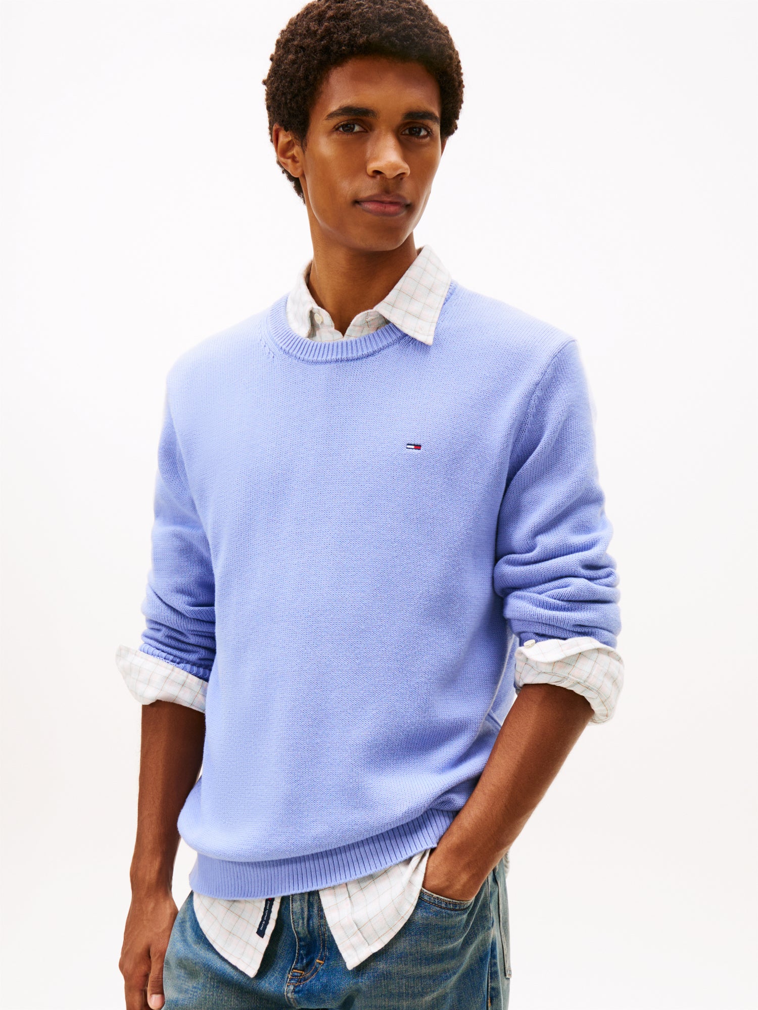 Tommy Jeans Pullover hellblau