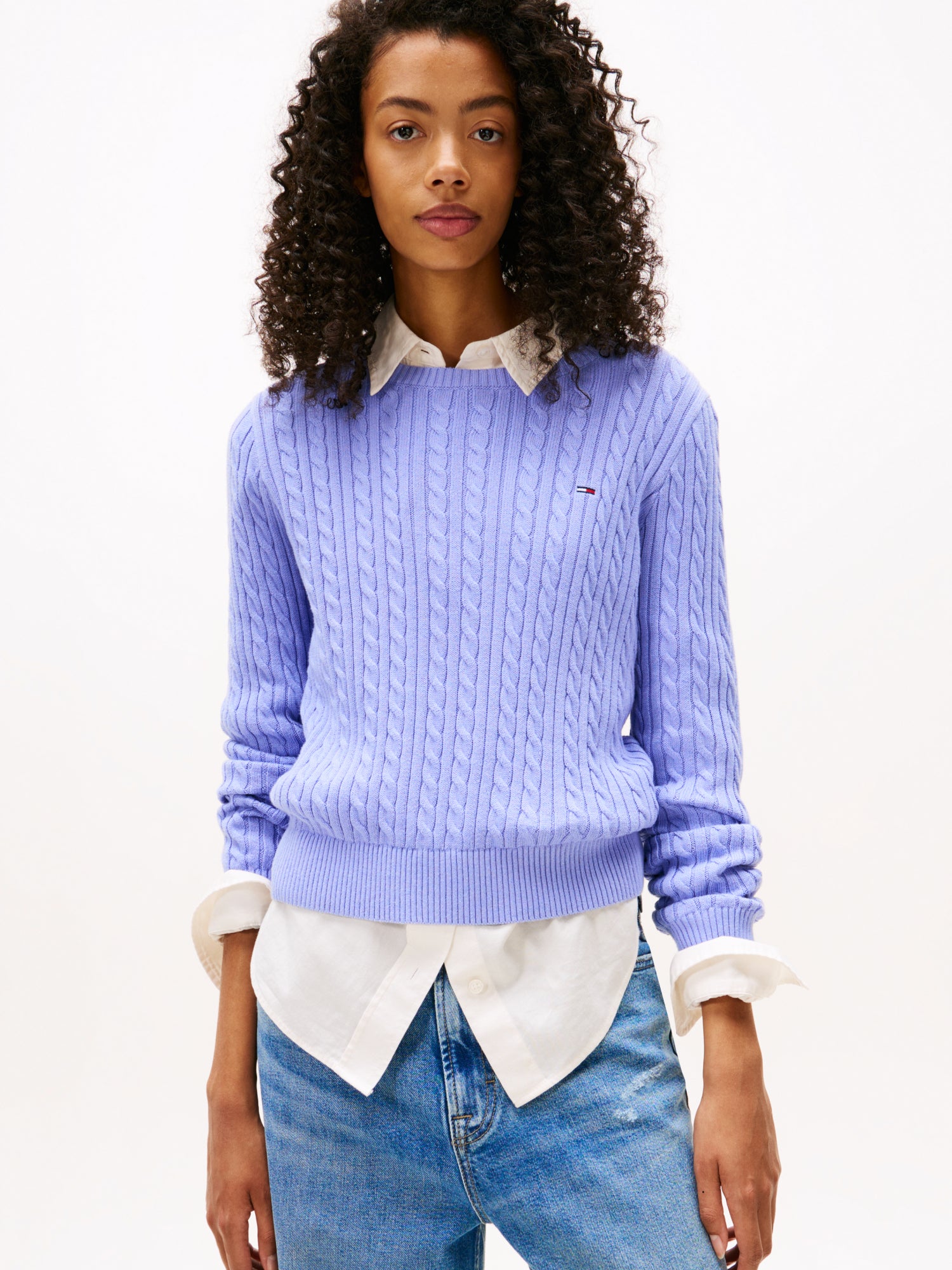Tommy Jeans Pullover lila