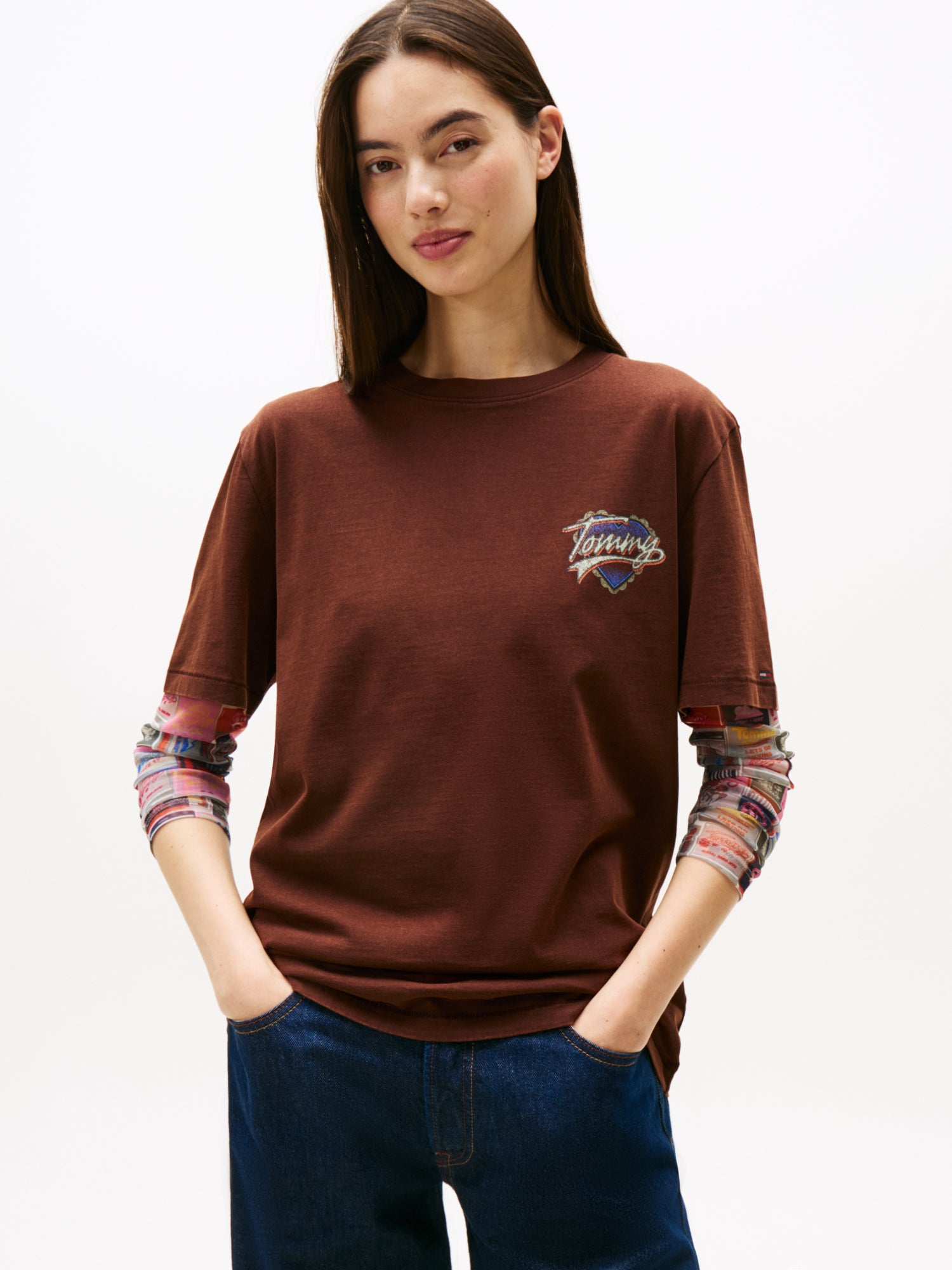 Tommy Jeans T-Shirts braun