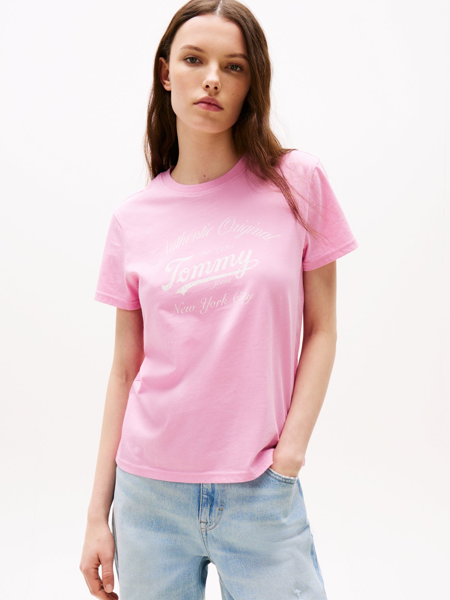 Tommy Jeans T-Shirts rosa