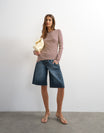 Topshop Langarmshirts dunkelrot
