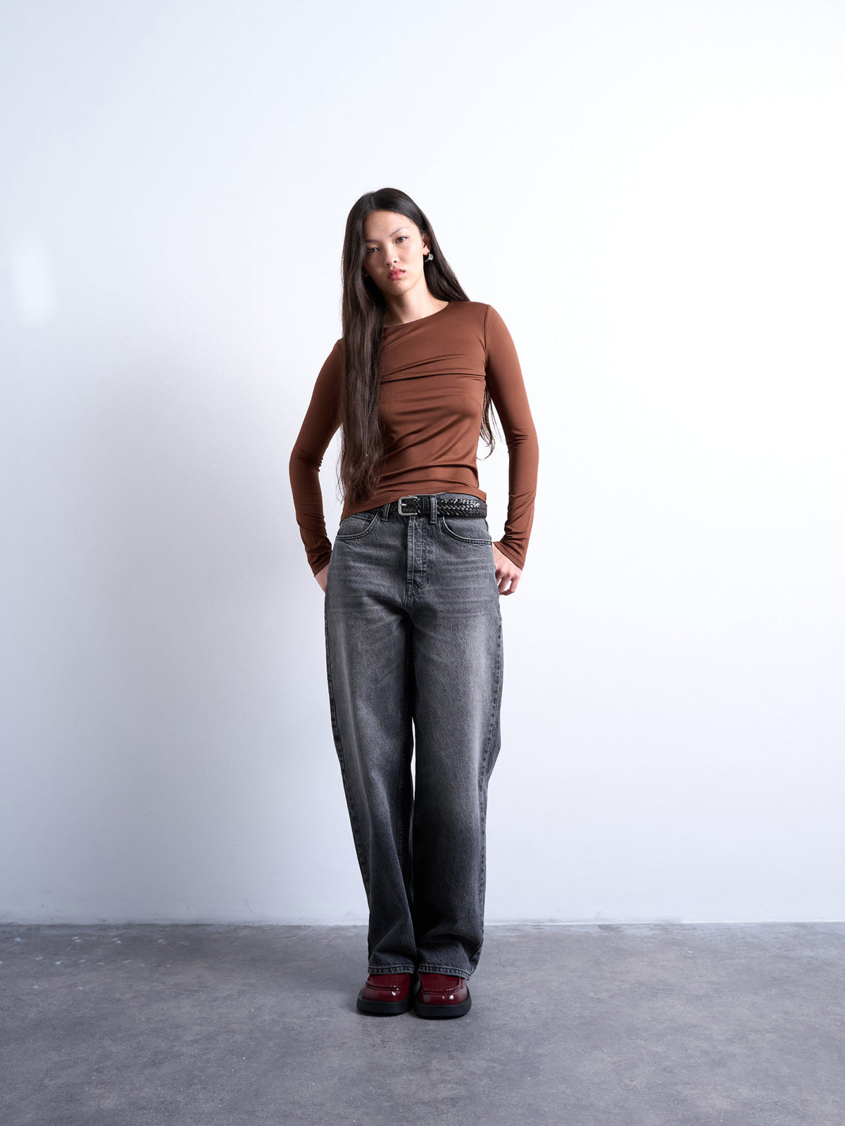 Topshop Langarmshirts braun