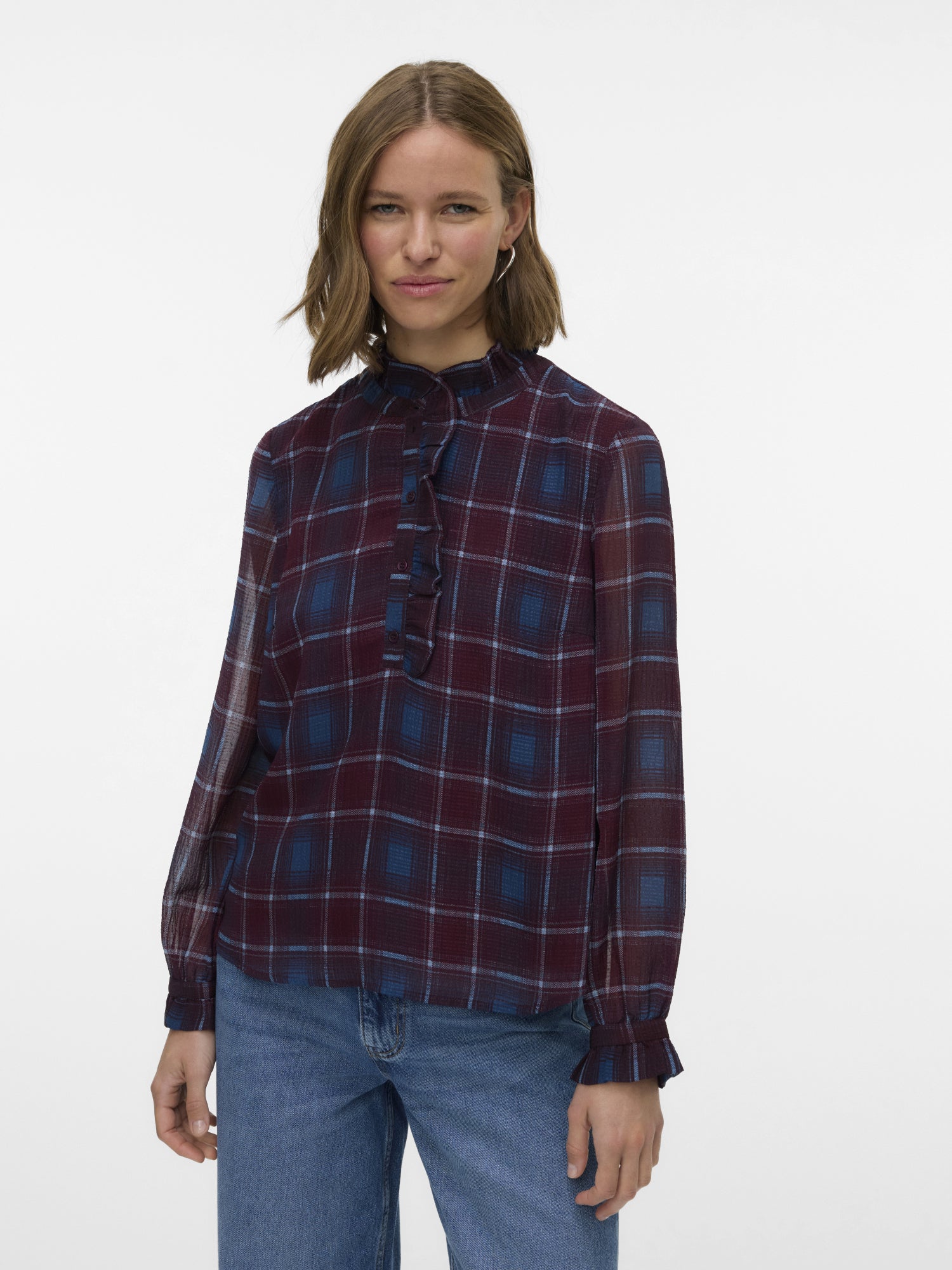 Vero Moda Hemdblusen dunkelrot