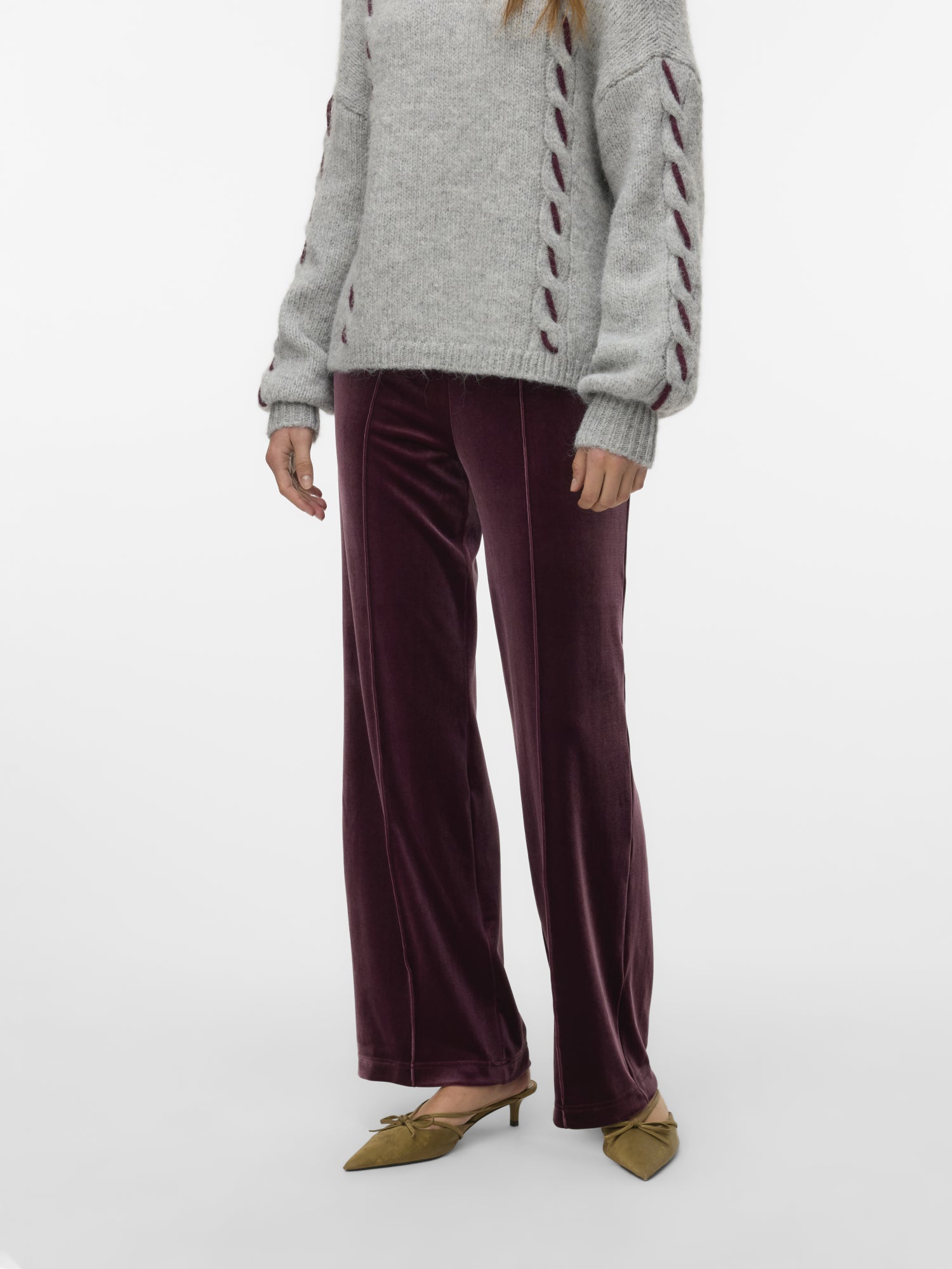 Vero Moda Businesshosen  bordeaux